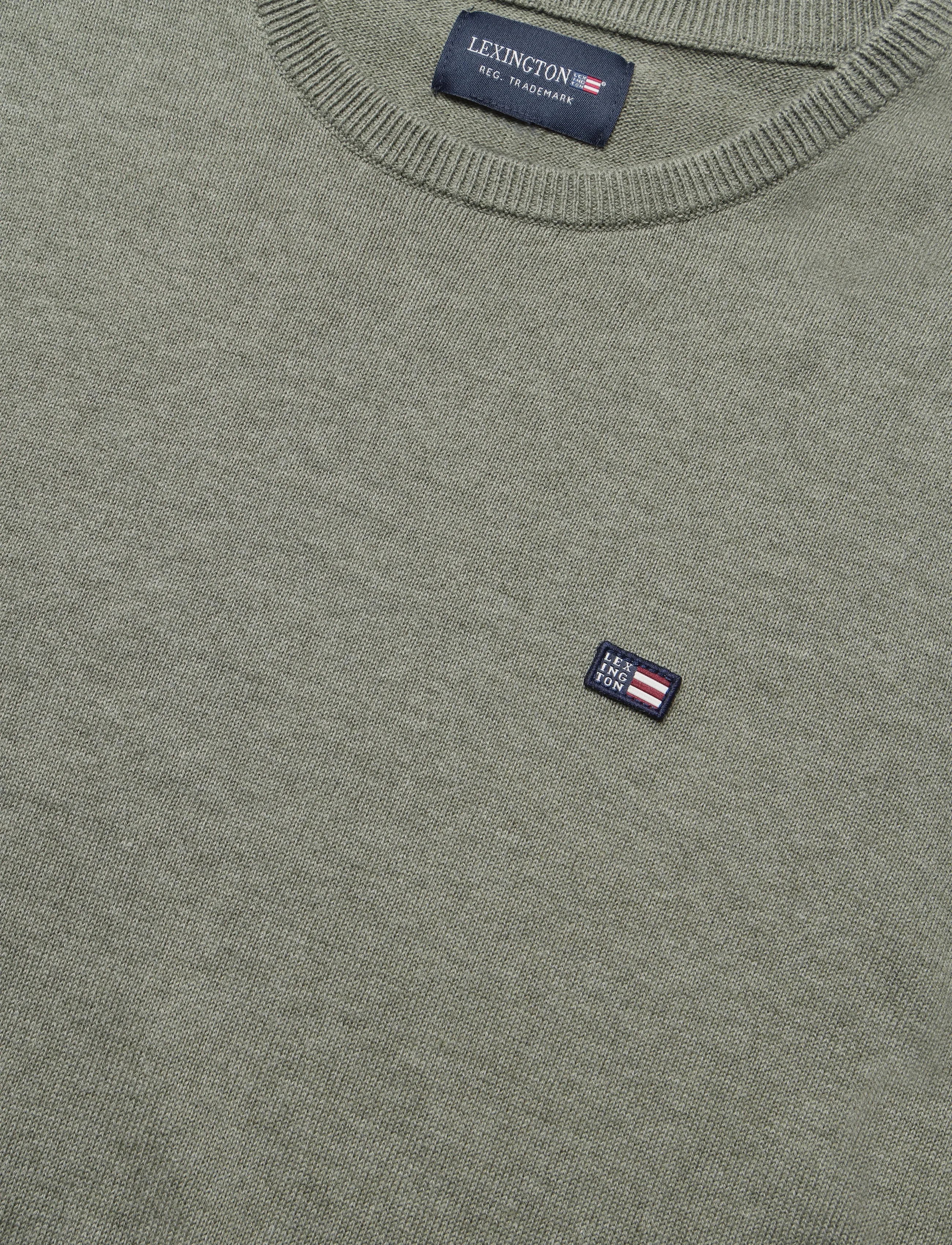 Lexington Clothing - Brayden Cotton Crew Sweater - green melange - 2