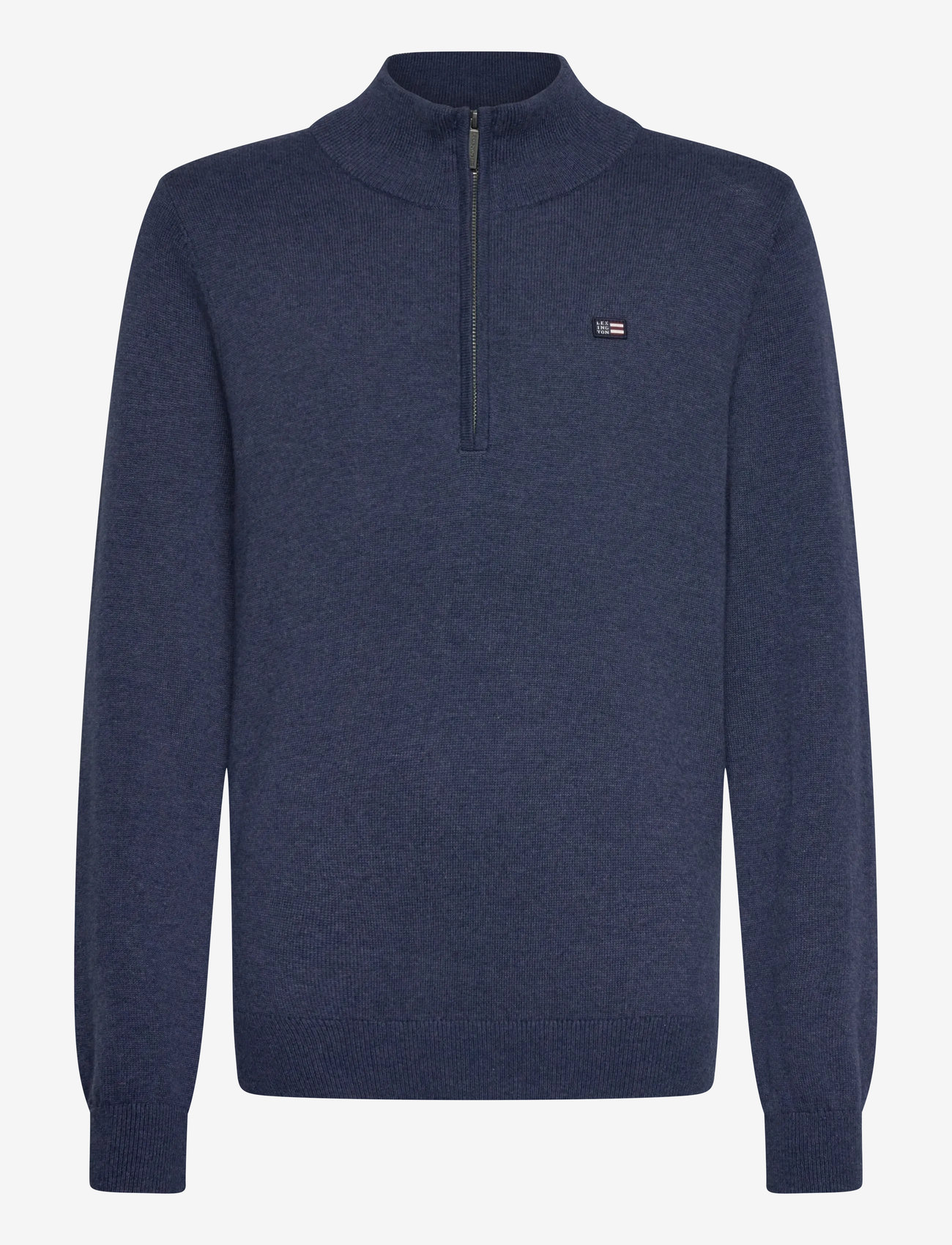 Lexington Clothing - Freddy Half-Zip Sweater - trøjer - blue melange - 0