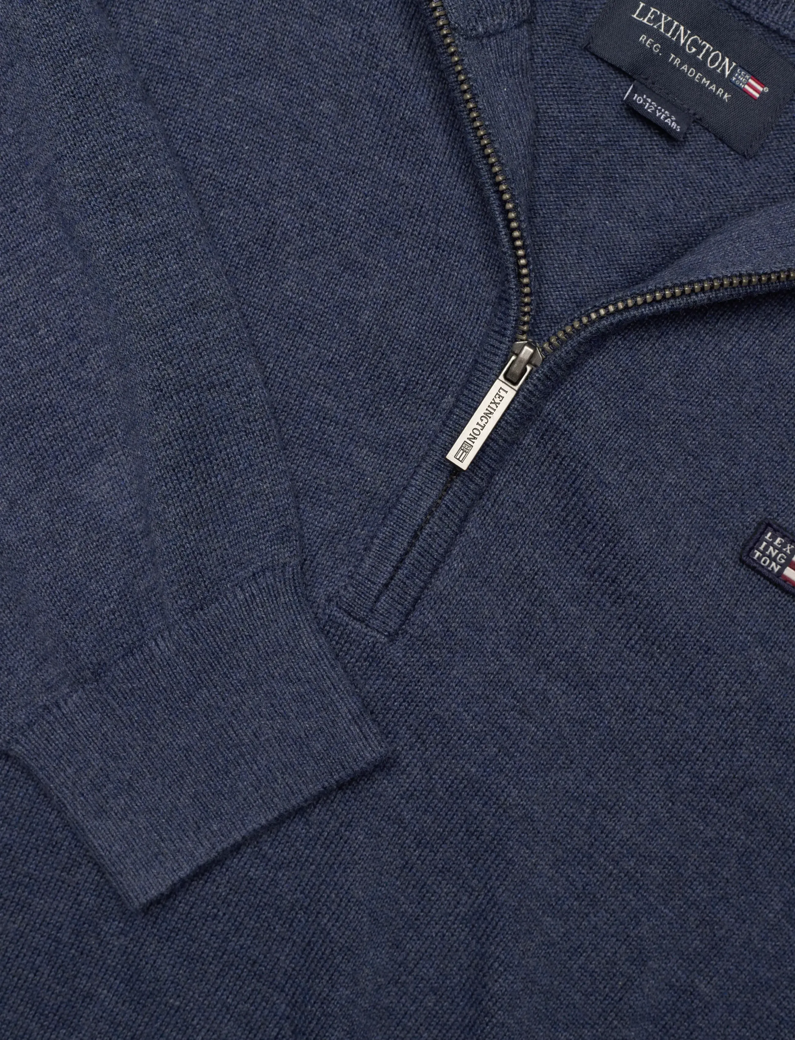 Lexington Clothing - Freddy Half-Zip Sweater - swetry - blue melange - 2