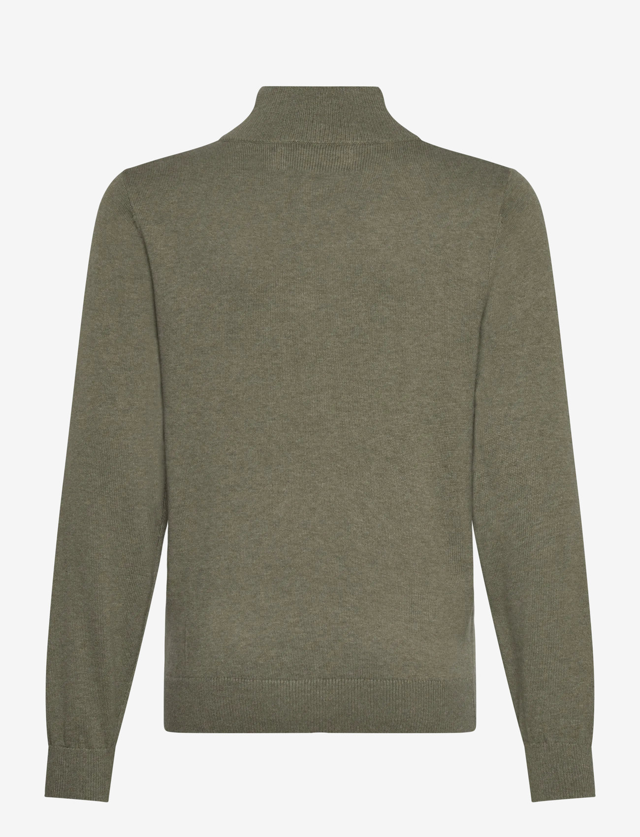 Lexington Clothing - Freddy Half-Zip Sweater - jumpers - green melange - 1