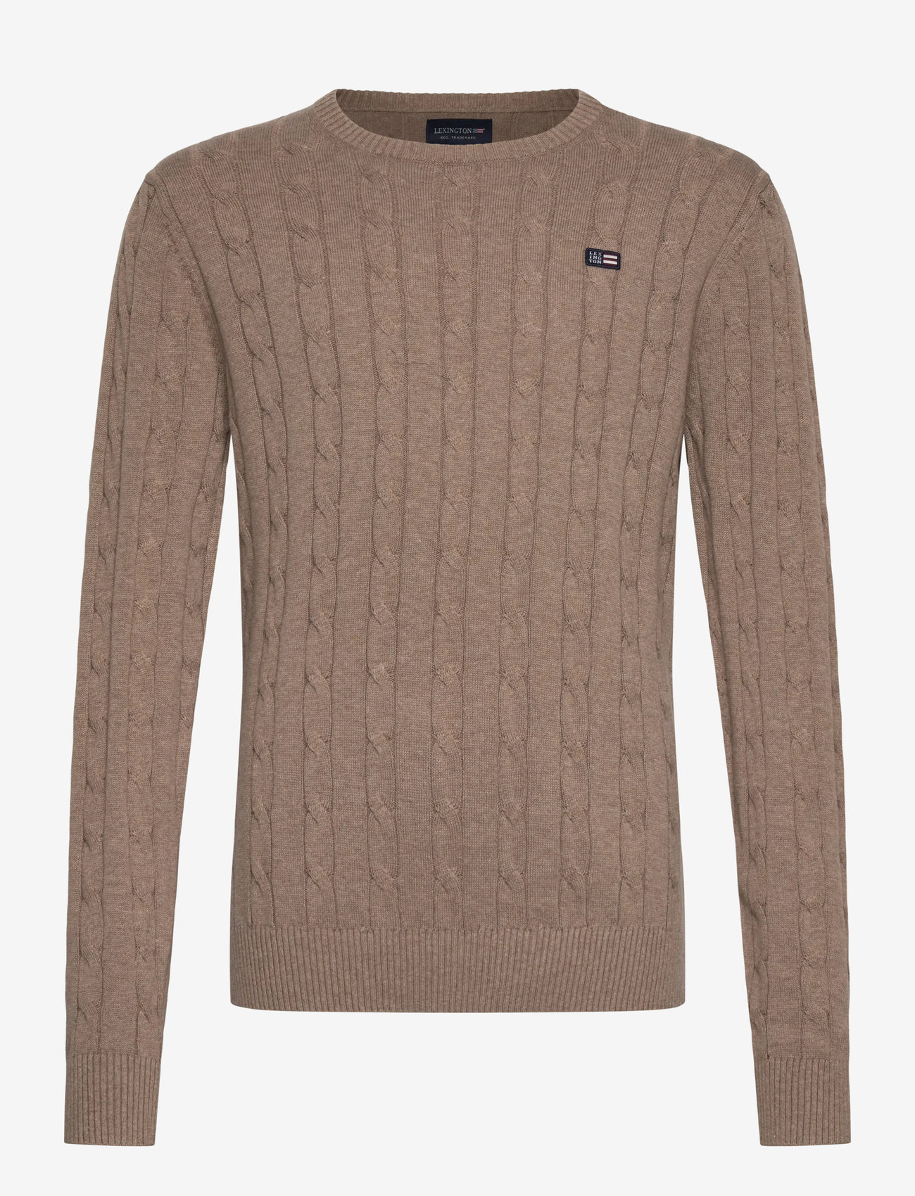 Lexington Clothing - Brayden Cotton Cable Sweater - pullover - light beige melange - 0