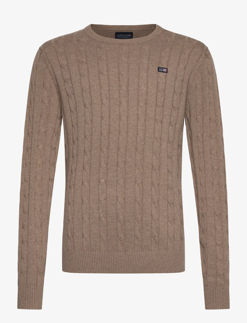 Lexington Clothing - Brayden Cotton Cable Sweater - pullover - light beige melange - 0
