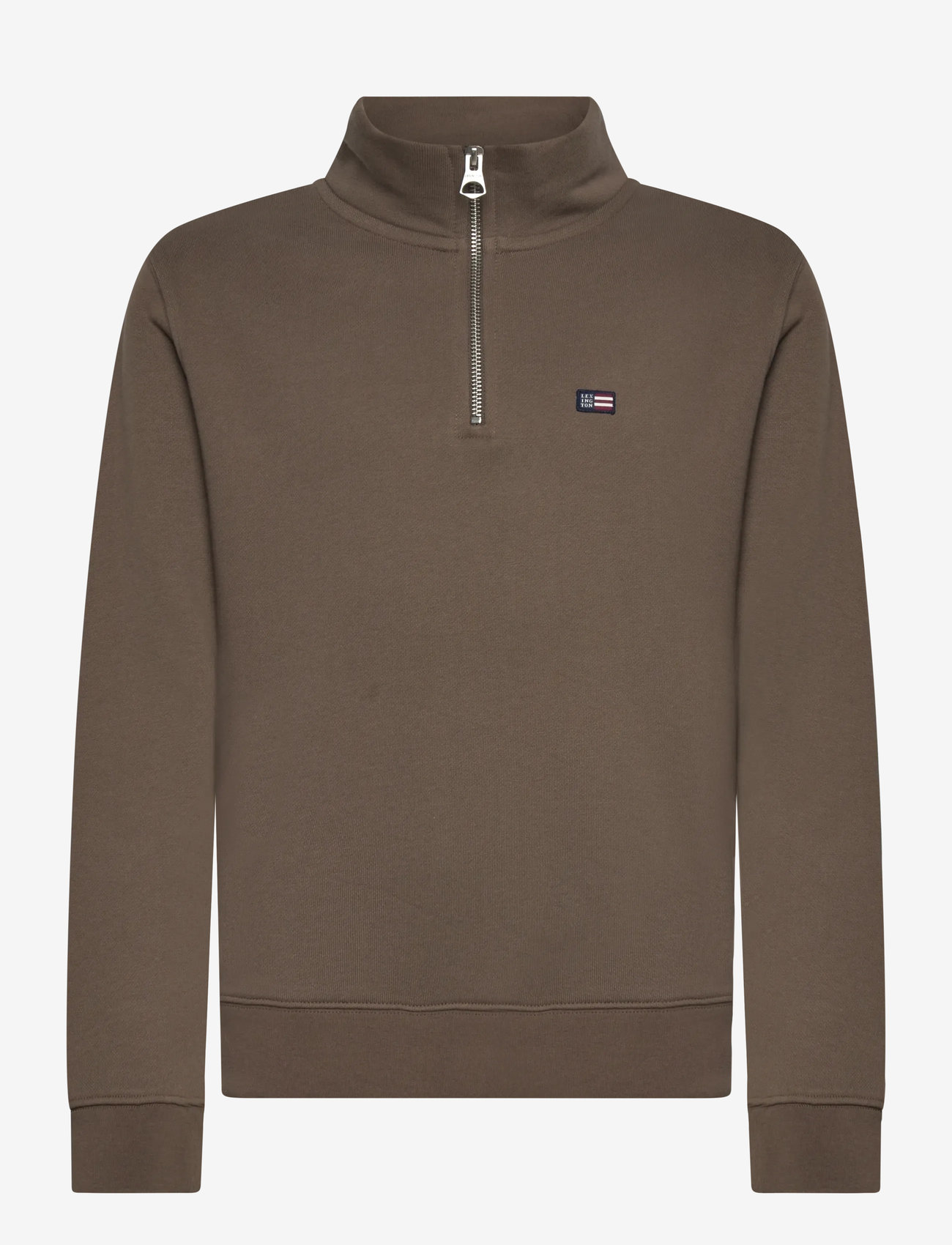 Lexington Clothing - Terry Organic Cotton Half-Zip Sweater - sweatshirts & kapuzenpullover - green - 0