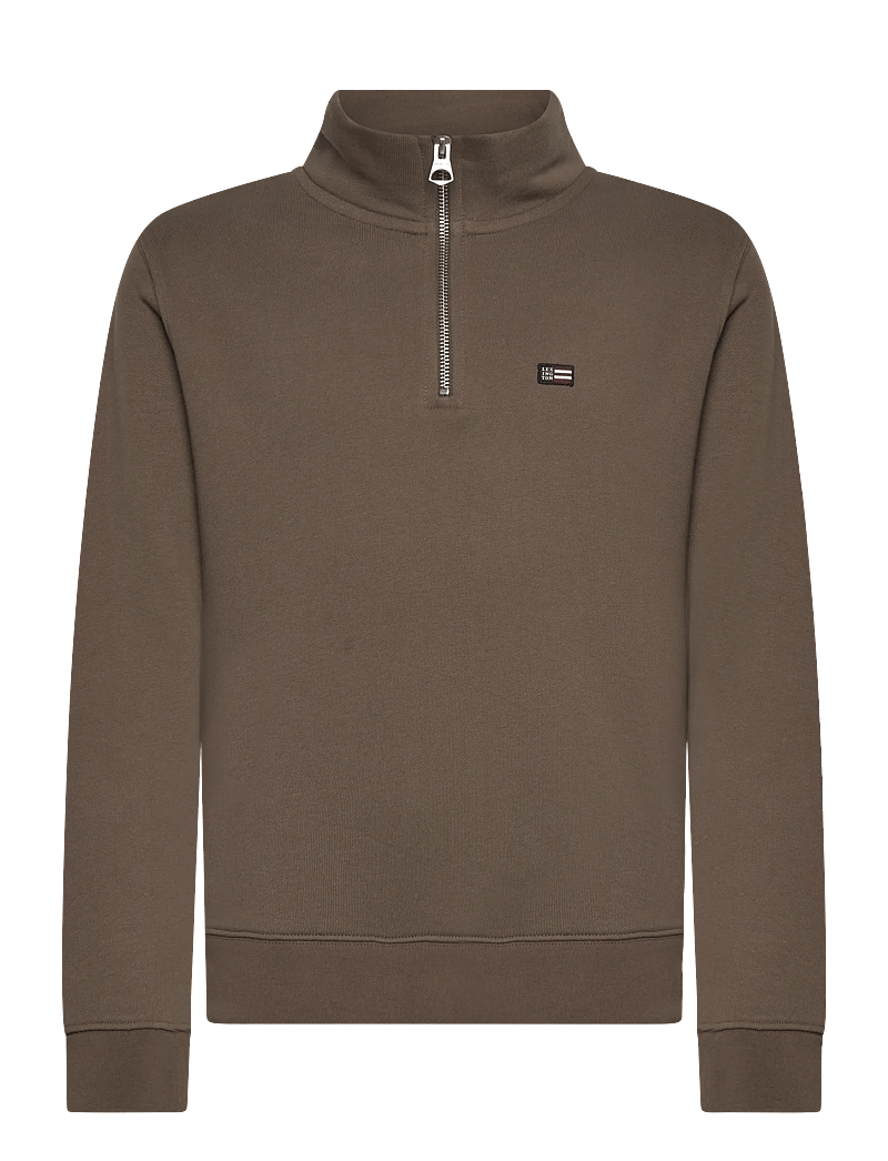 Lexington Clothing - Terry Organic Cotton Half-Zip Sweater - sweatshirts & kapuzenpullover - green - 0
