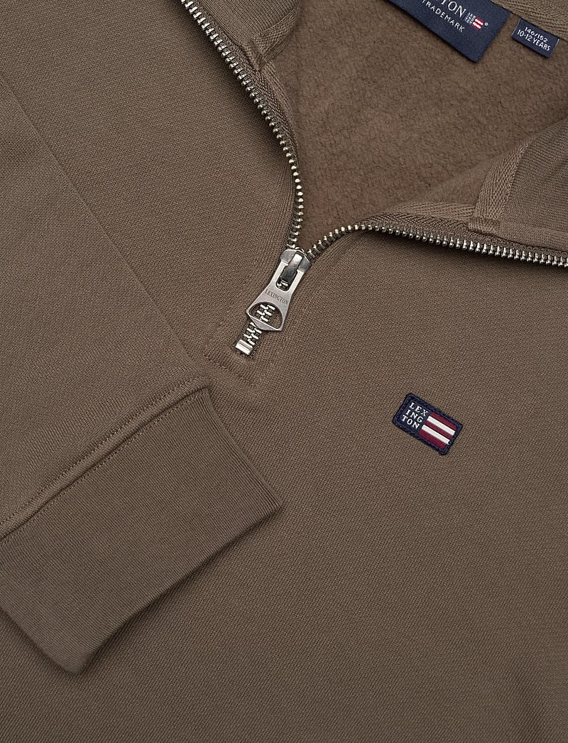 Lexington Clothing - Terry Organic Cotton Half-Zip Sweater - sweatshirts & kapuzenpullover - green - 2