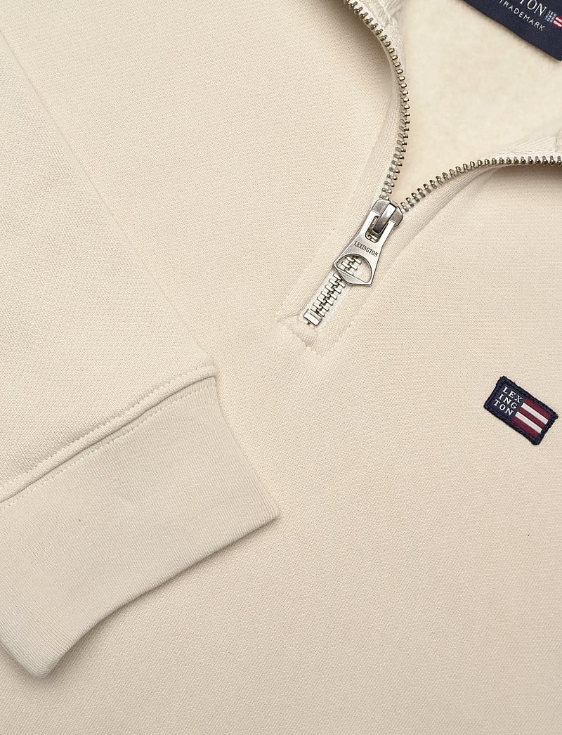 Lexington Clothing - Terry Organic Cotton Half-Zip Sweater - sweatshirts & huvtröjor - offwhite - 2