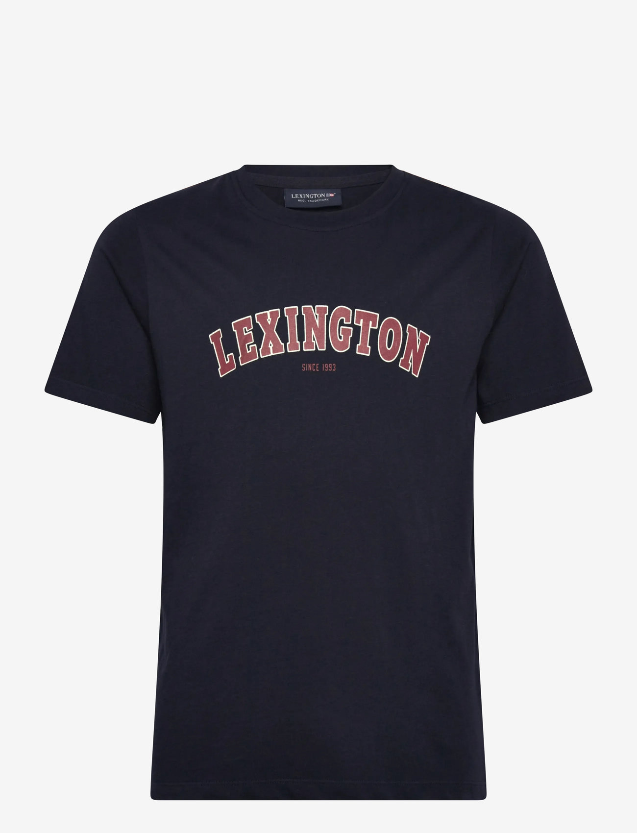 Lexington Clothing - Noah Graphic Tee - kortärmade t-shirts - dark blue - 0