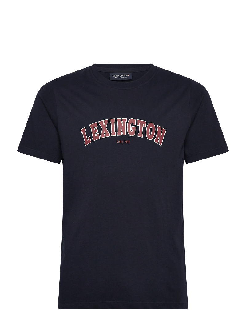 Lexington Clothing - Noah Graphic Tee - kortärmade t-shirts - dark blue - 0