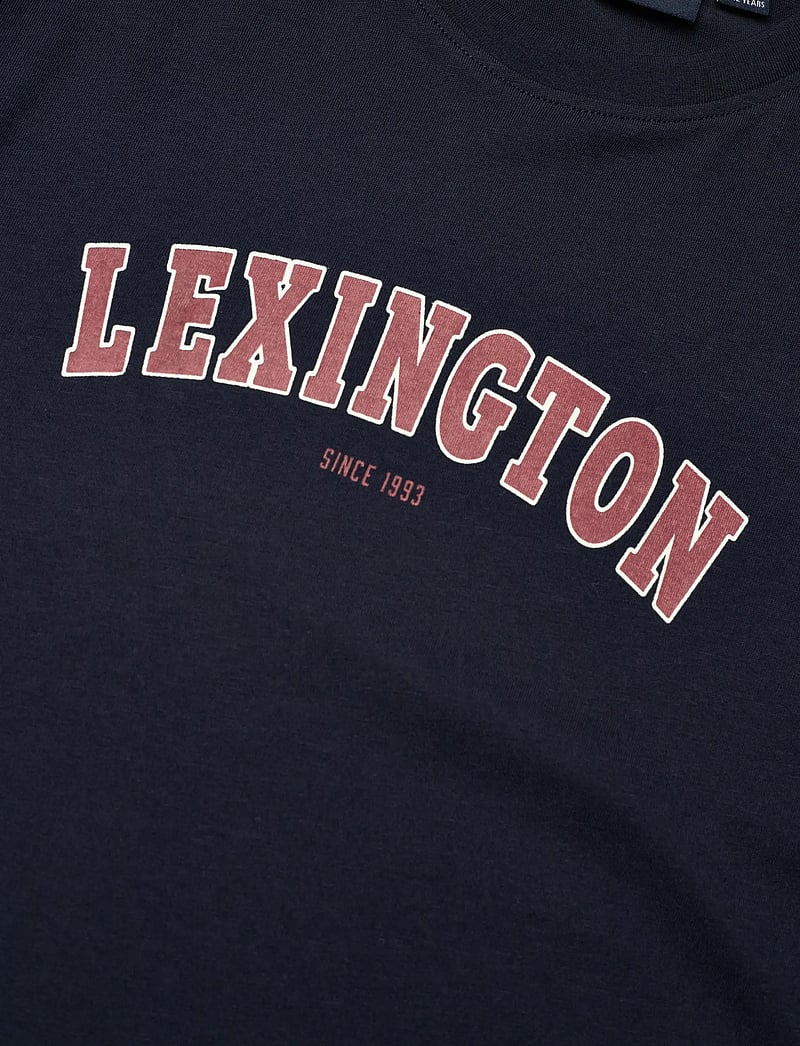 Lexington Clothing - Noah Graphic Tee - kortärmade t-shirts - dark blue - 2
