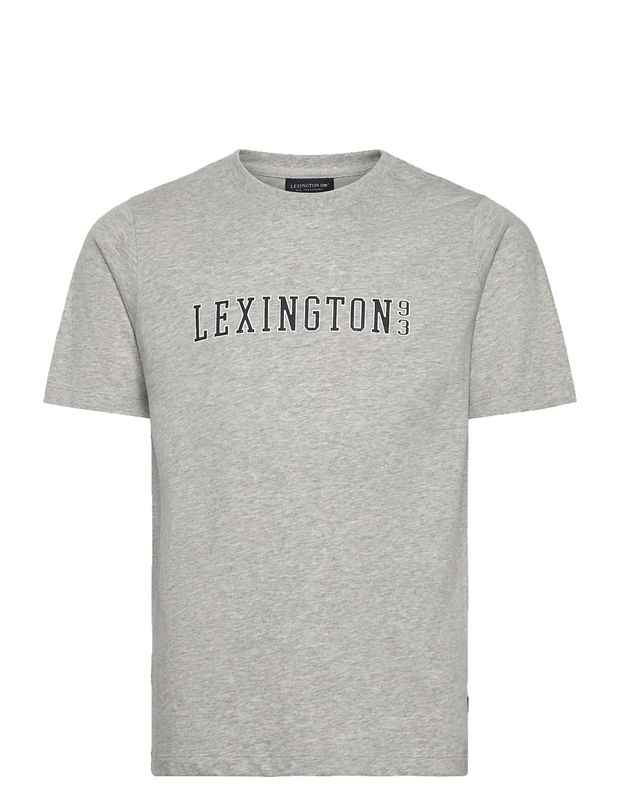 Lexington Clothing - Noah Graphic Tee - kortärmade t-shirts - light grey melange - 0