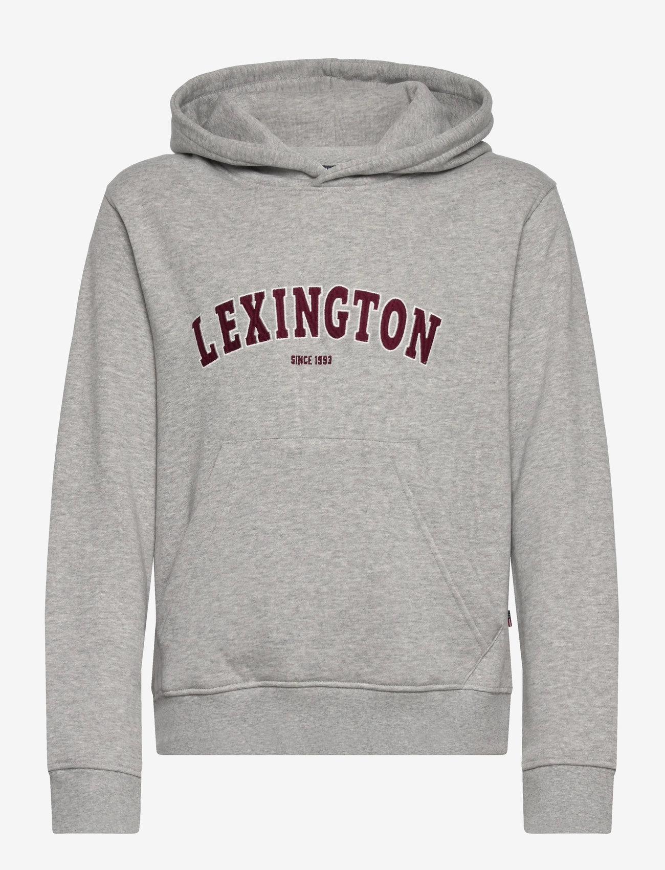 Lexington Clothing - Lucas Logo Organic Cotton Hood - kapuutsiga dressipluusid - light grey melange - 0