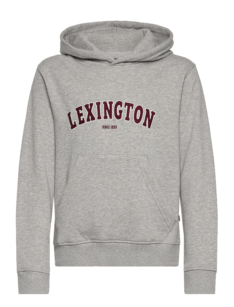 Lexington Clothing - Lucas Logo Organic Cotton Hood - kapuzenpullover - light grey melange - 0