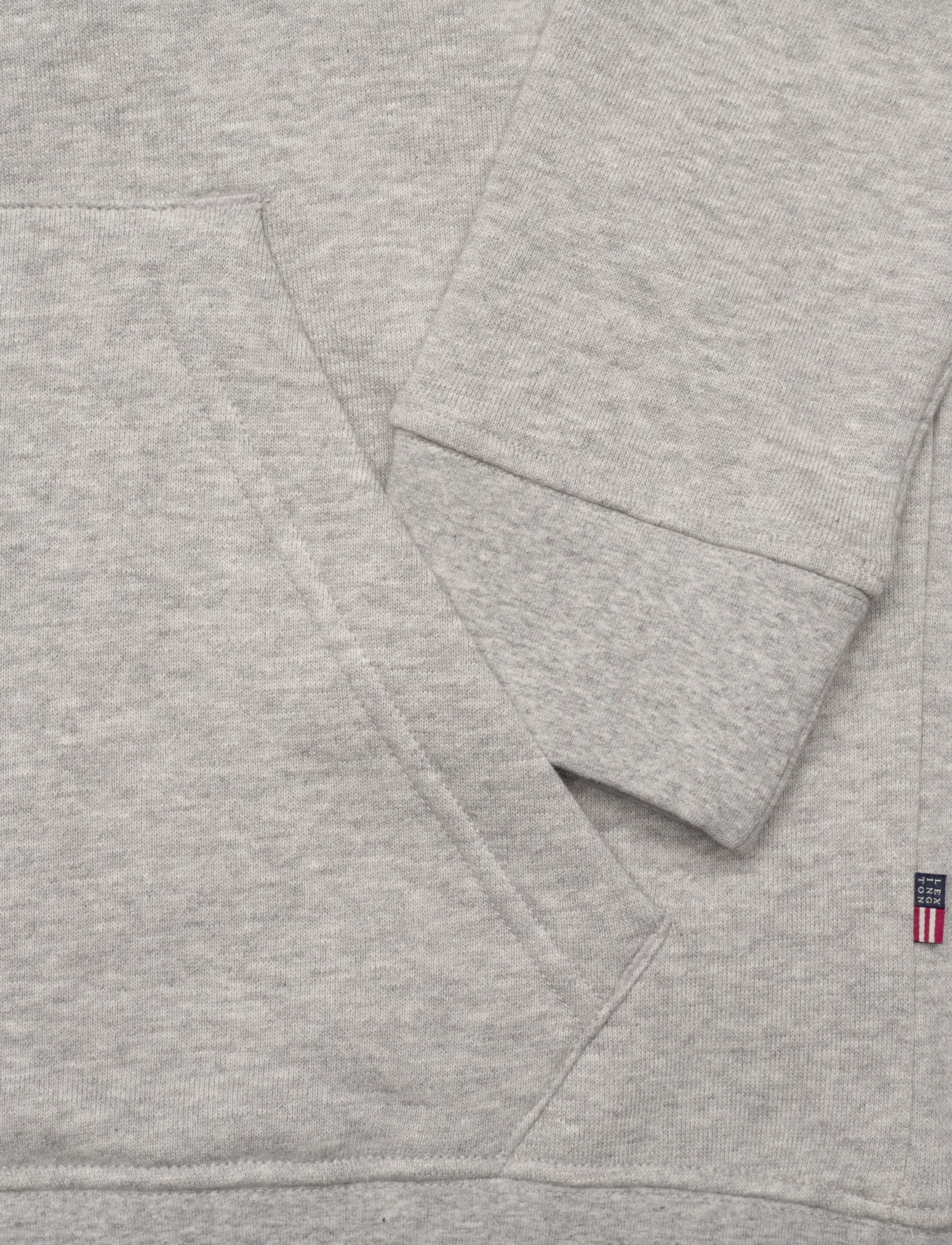 Lexington Clothing - Lucas Logo Organic Cotton Hood - light grey melange - 3