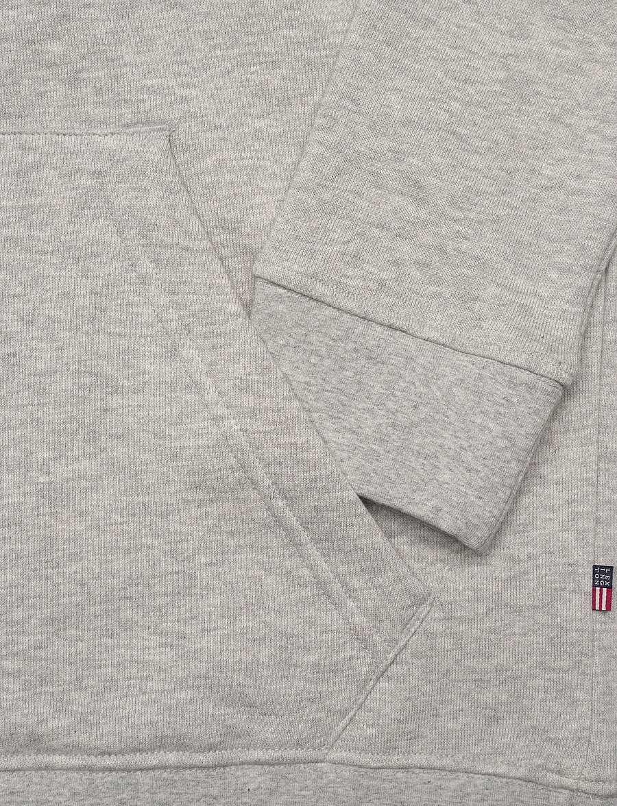 Lexington Clothing - Lucas Logo Organic Cotton Hood - light grey melange - 3