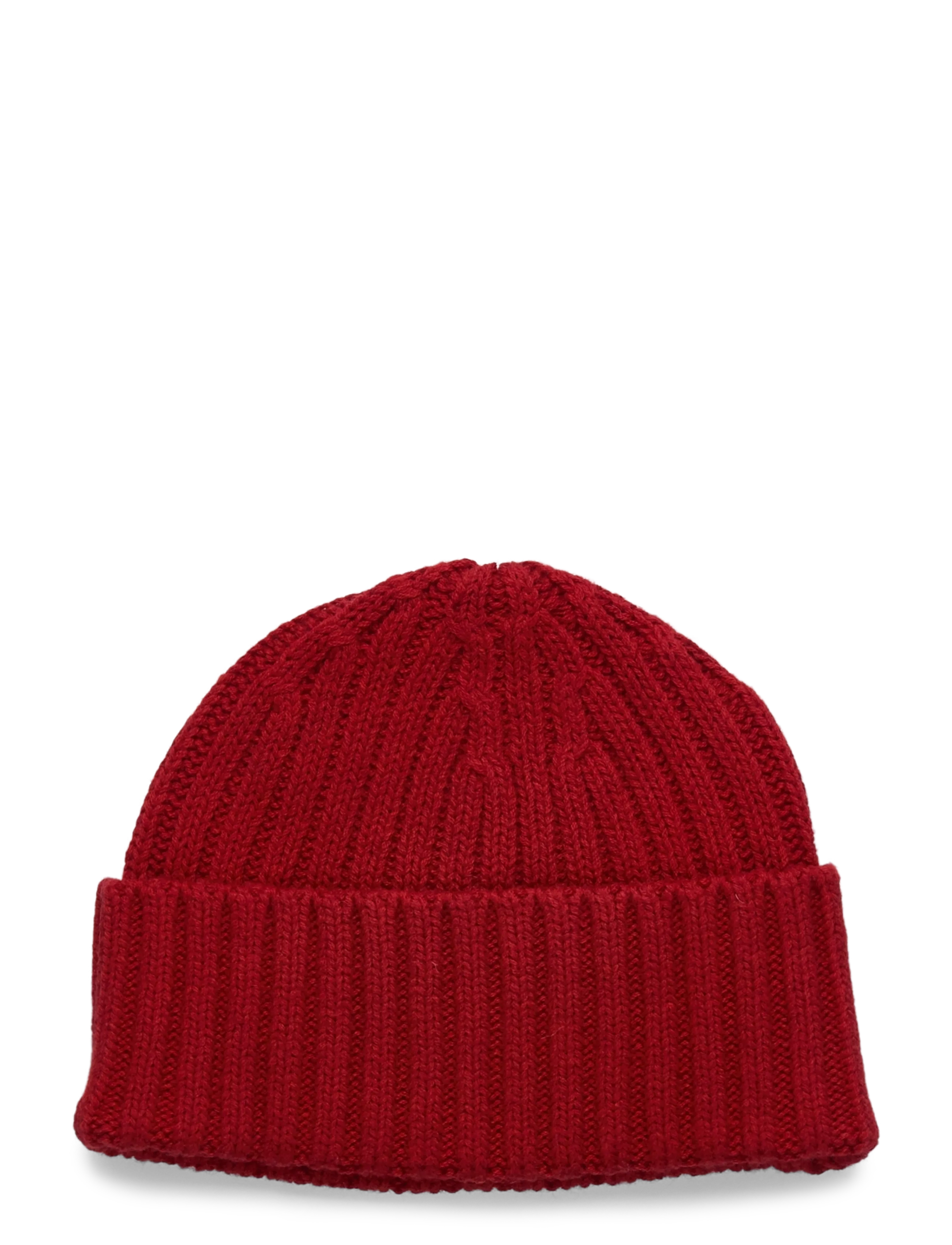 LEXINGTON CLOTHING Teens Wolle Blend Pudelmütze Rot - One Size - Kinder