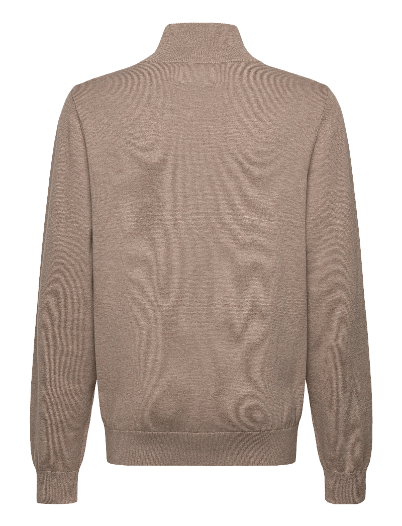 Lexington Clothing - Freddy Cotton Half-Zip Sweater - half zip - beige melange - 1