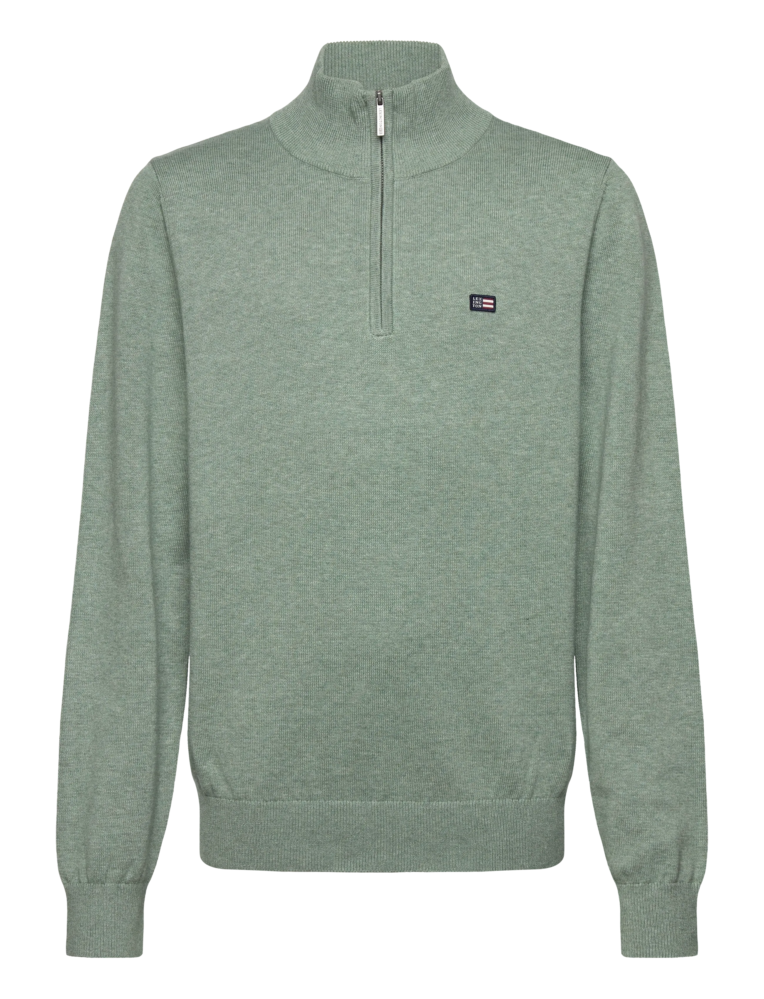 LEXINGTON CLOTHING Freddy Baumwolle Half-Zip Pullover Grün - 176 - Herren