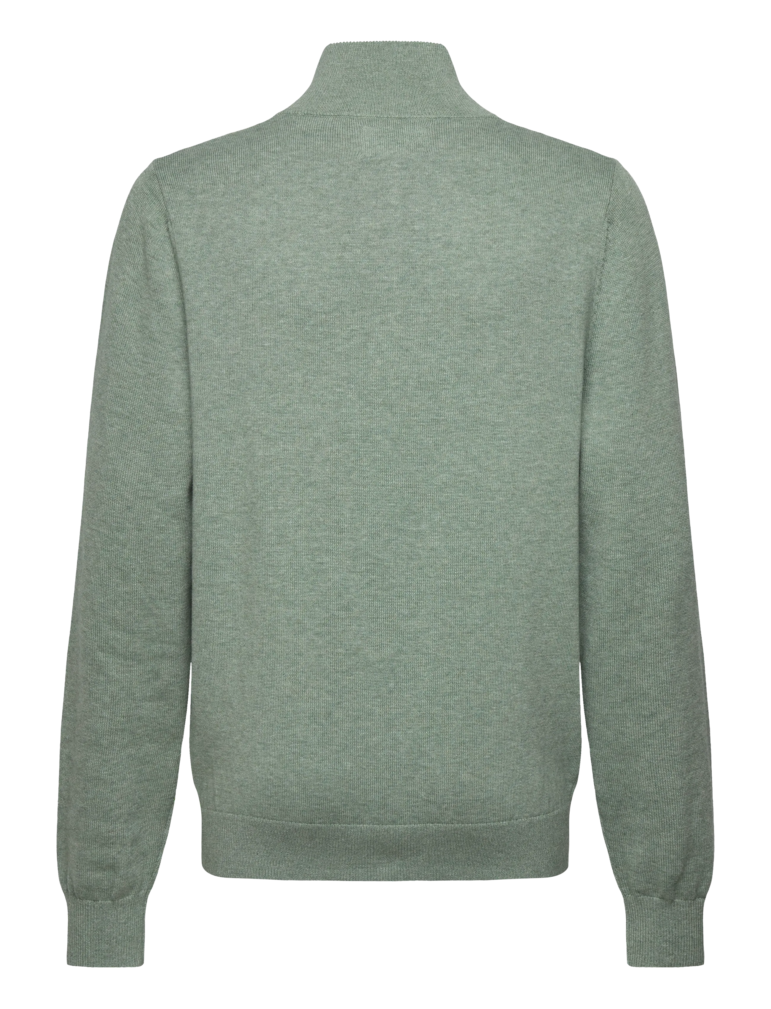 Lexington Clothing - Freddy Cotton Half-Zip Sweater - half zip-trøjer - light green melange - 1