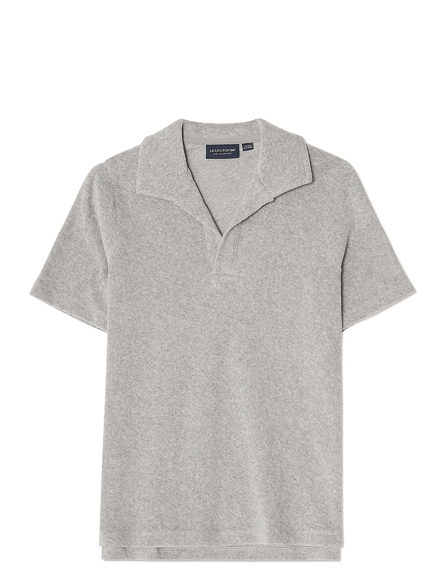 Lexington Clothing - Mason Organic Cotton Terry Polo Shirt - polos à manches courtes - gray melange - 0