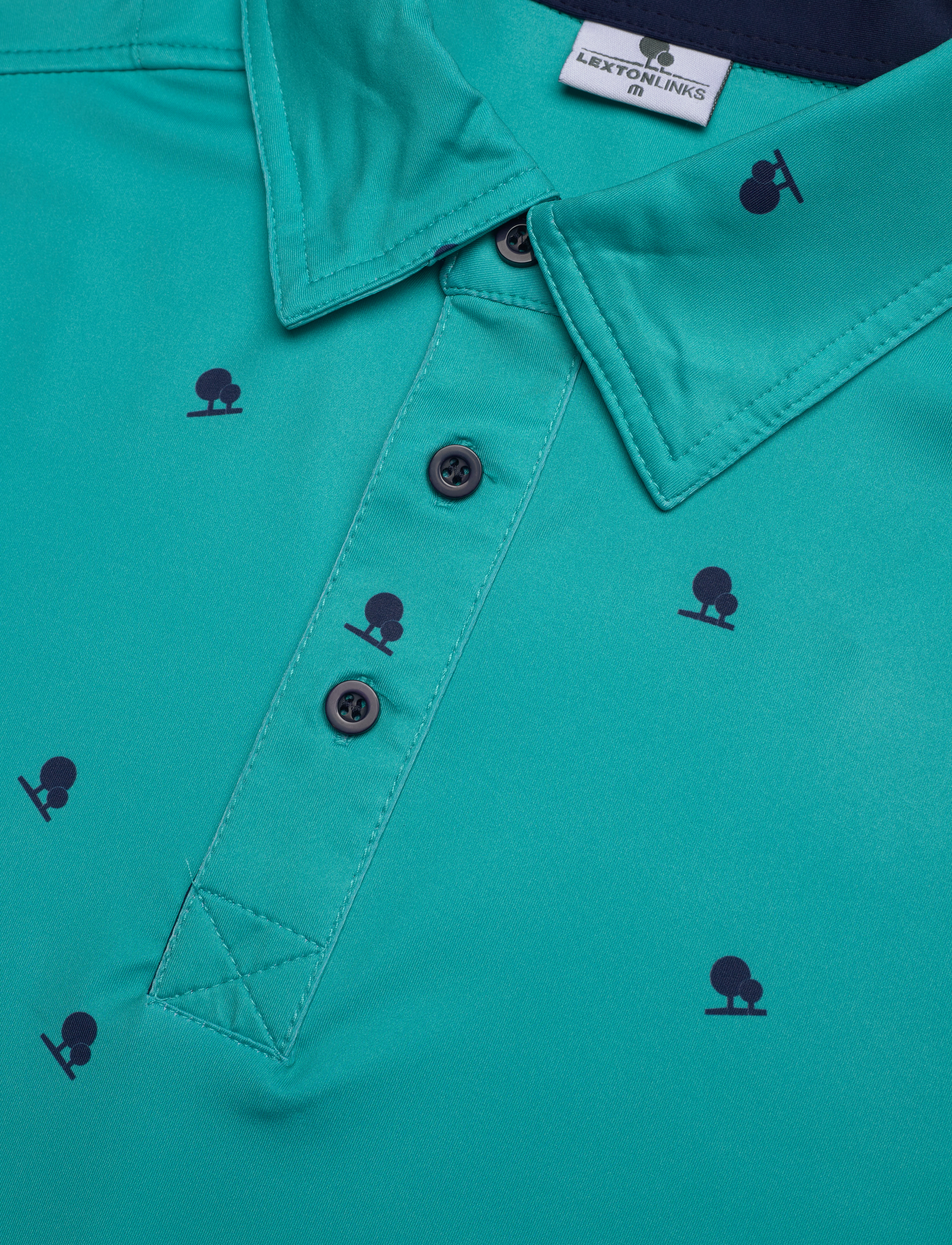 Lexton Links - Carnaby Polo - turquoise/navy - 2