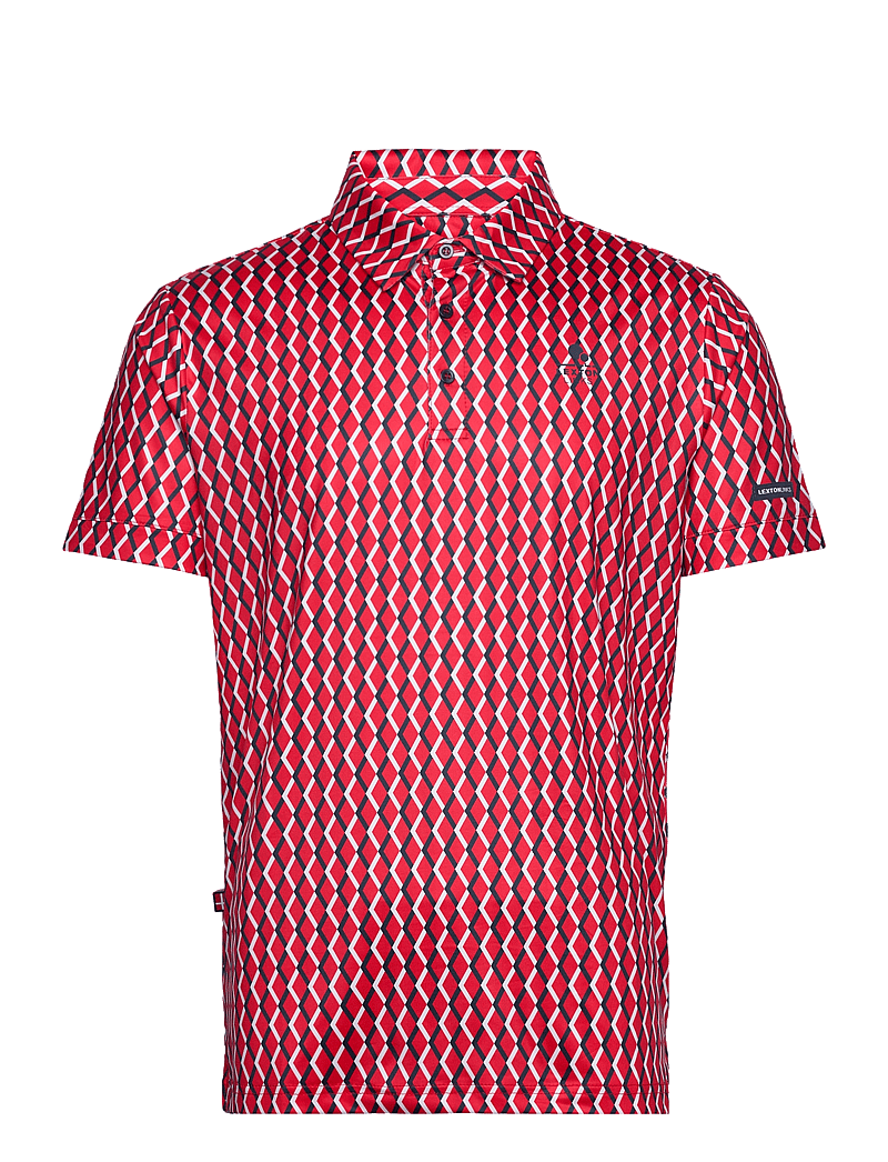 Lexton Links - Monterey Golf Polo - toppe & t-shirts - red/navy - 0