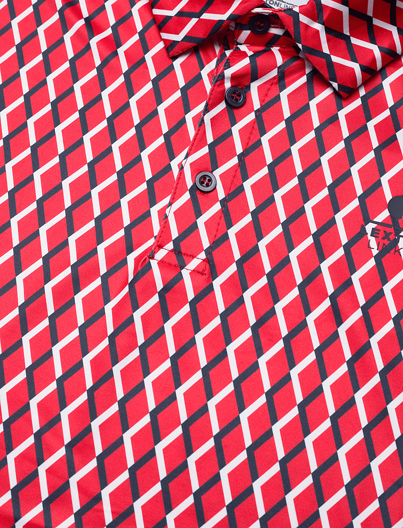 Lexton Links - Monterey Golf Polo - toppe & t-shirts - red/navy - 2