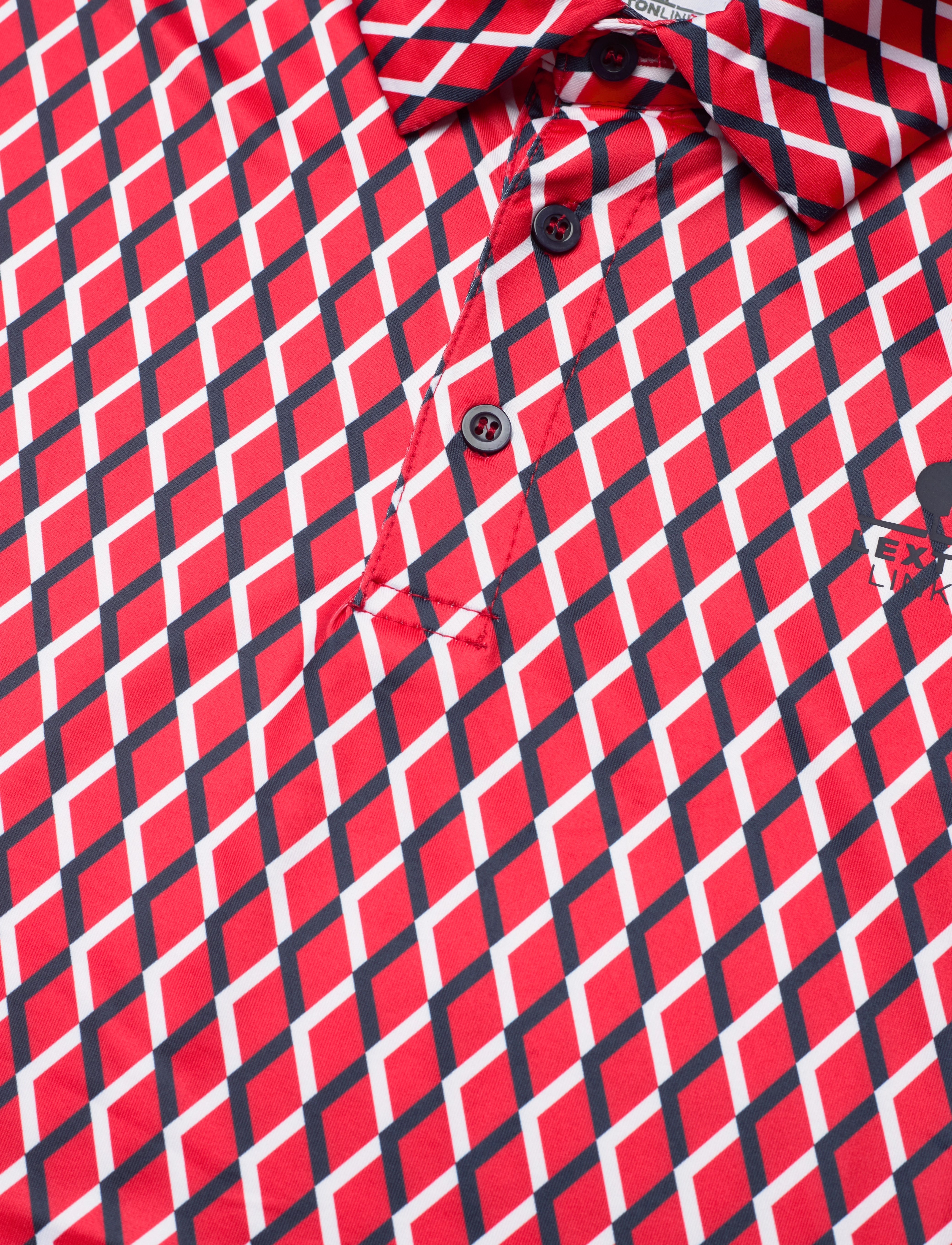 Lexton Links - Monterey Golf Polo - sport - red/navy - 2