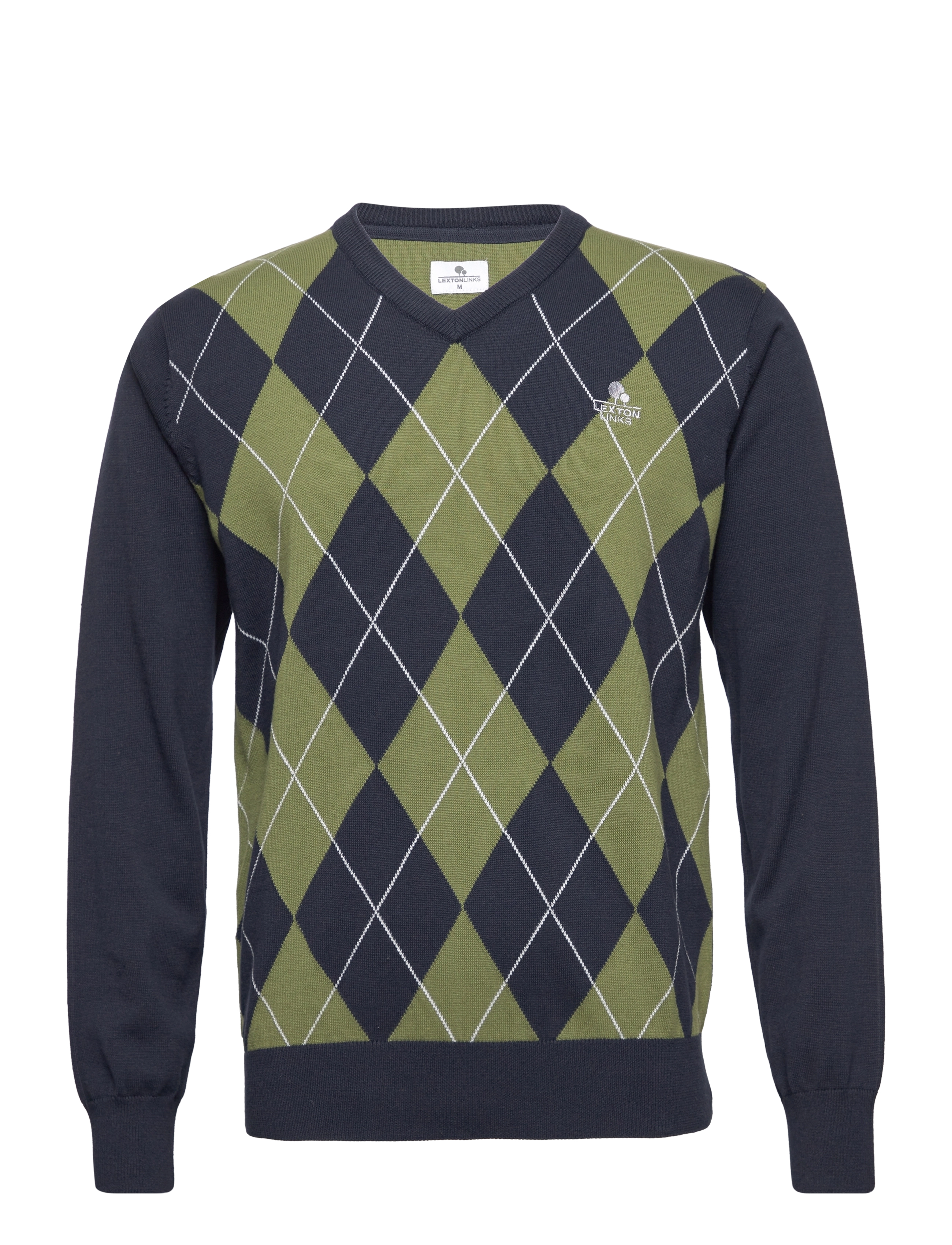 Lexton Links Michel Pullover V-Neck, S, Multi/patterned, Strik > V-Halse, Herre