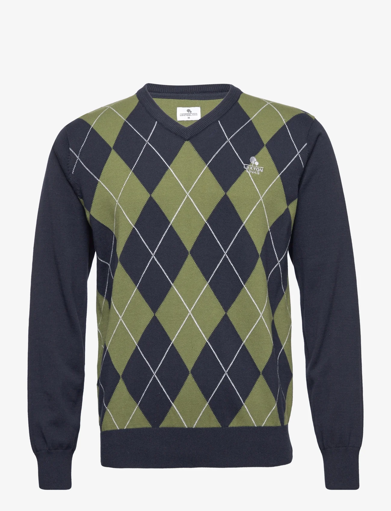 Lexton Links - Mitchel V-Neck - knitted v-necks - navy - 0