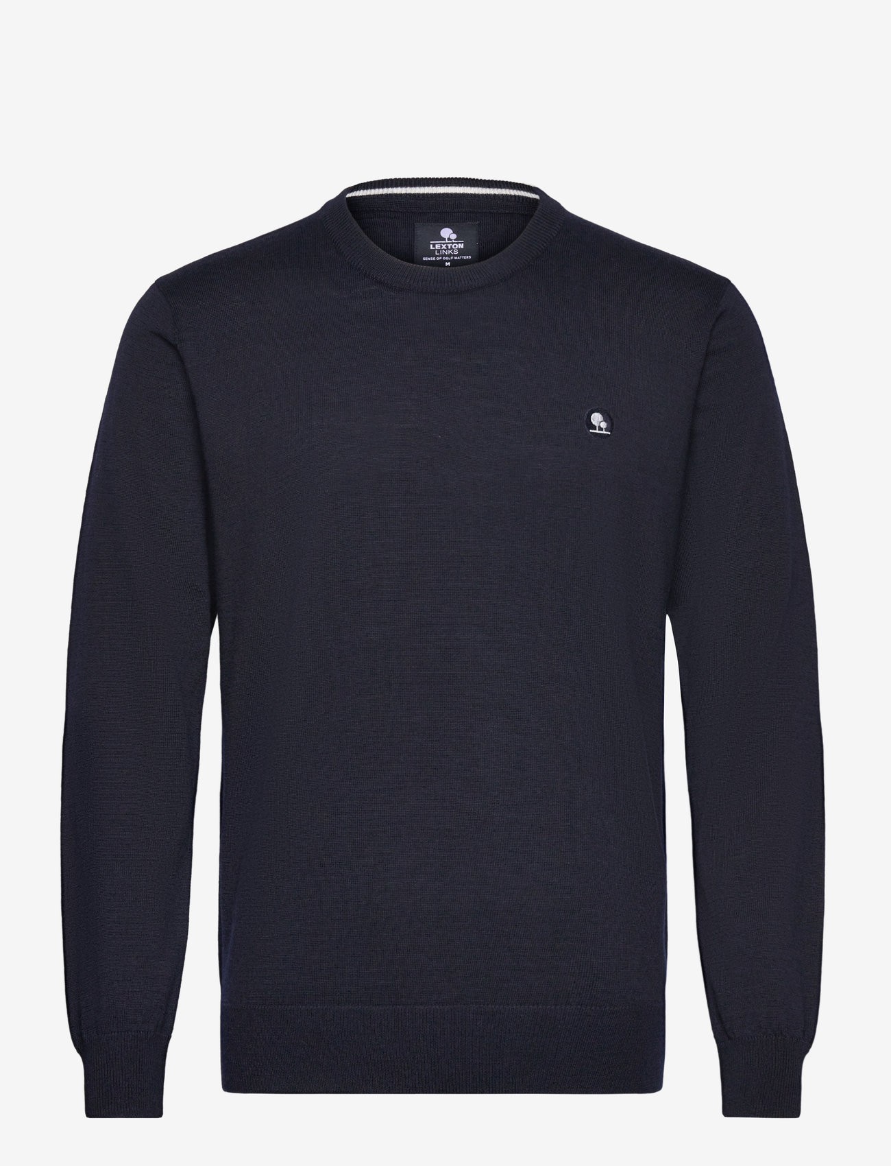 Lexton Links - Wallace O-Neck Merino Sweater - sweatshirts - navy - 0