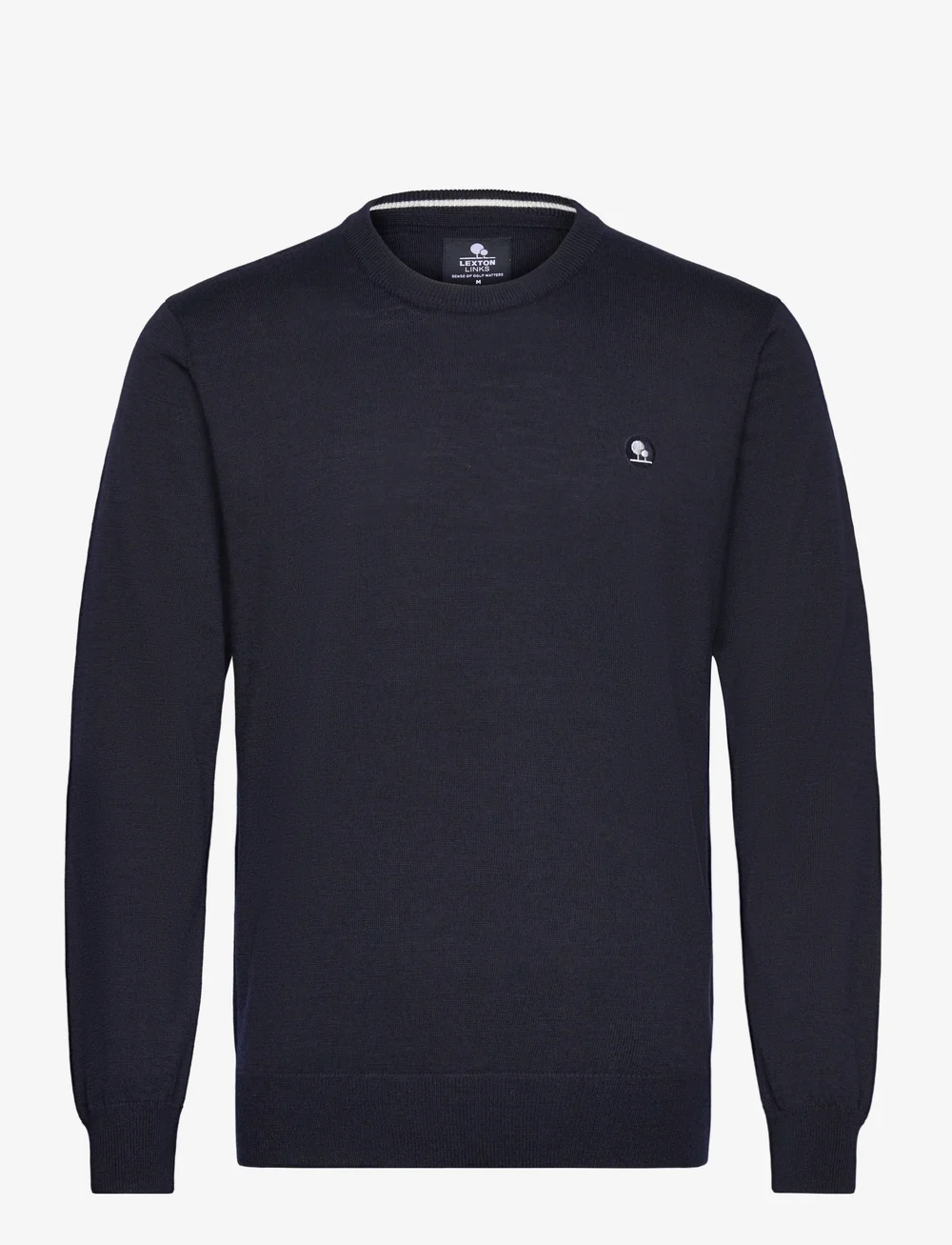 Lexton Links - Wallace O-Neck Merino Sweater - dressipluusid - navy - 0