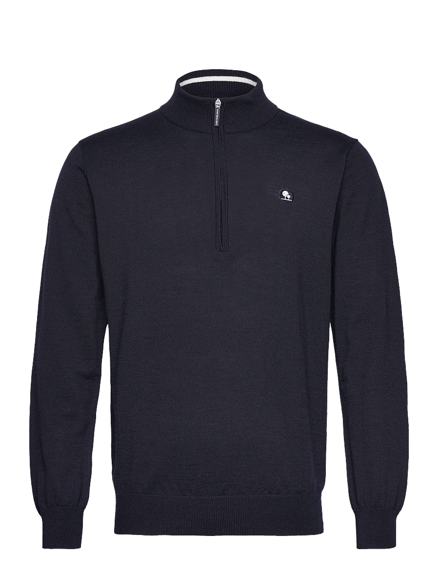 Lexton Links - Harris 1/2-Zip Merino Sweater - sweatshirts - navy - 0