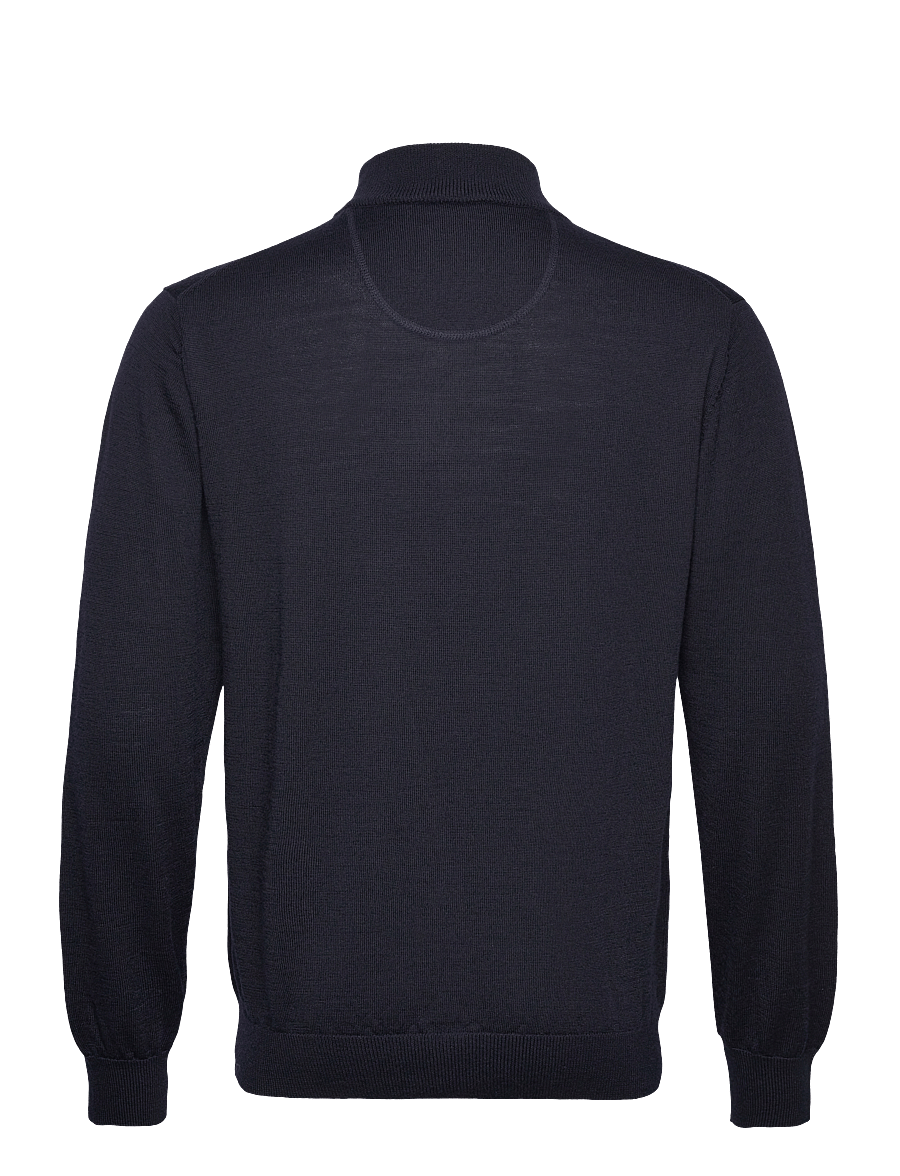 Lexton Links - Harris 1/2-Zip Merino Sweater - sweatshirts - navy - 1