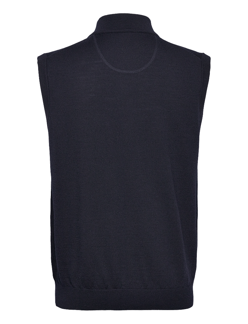 Lexton Links - Murray 1/2-Zip Merino Vest - sweatshirts - navy - 1