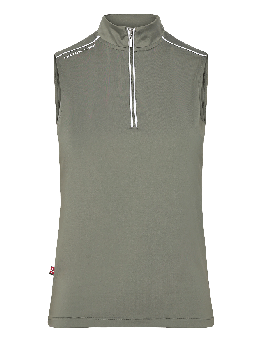 Lexton Links - Amelia Polo - tank tops - moss green - 0