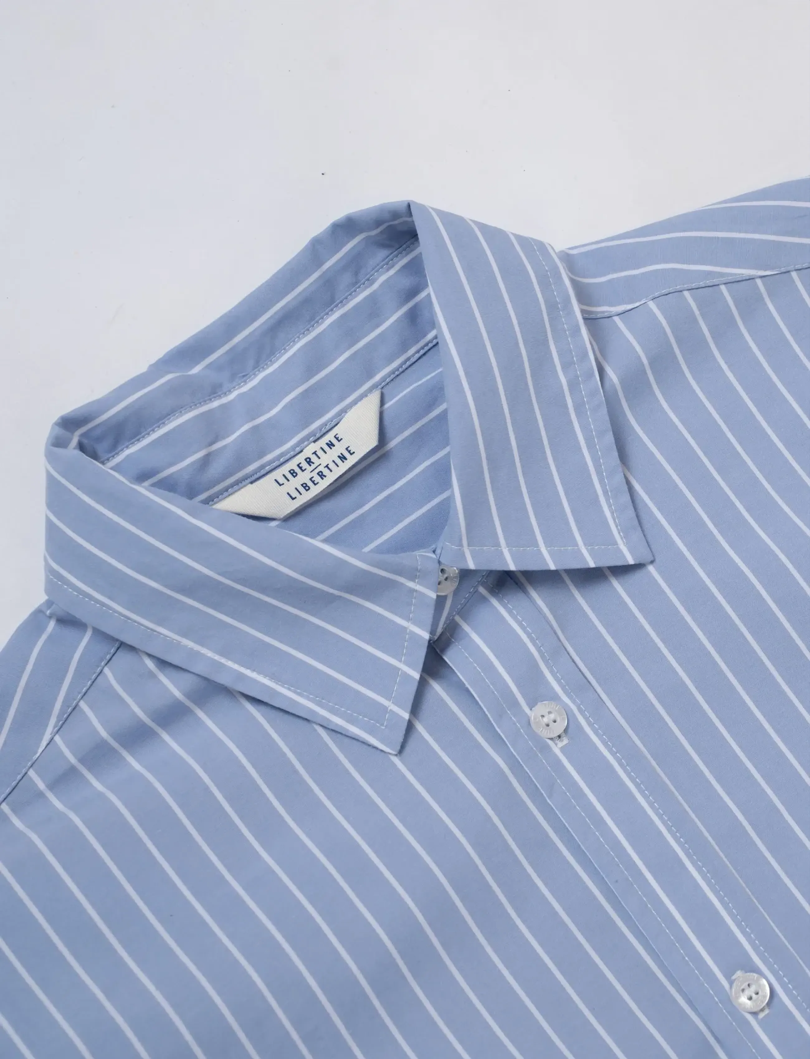 Libertine-Libertine - Babylon - röndóttar skyrtur - blue pin stripe - 1