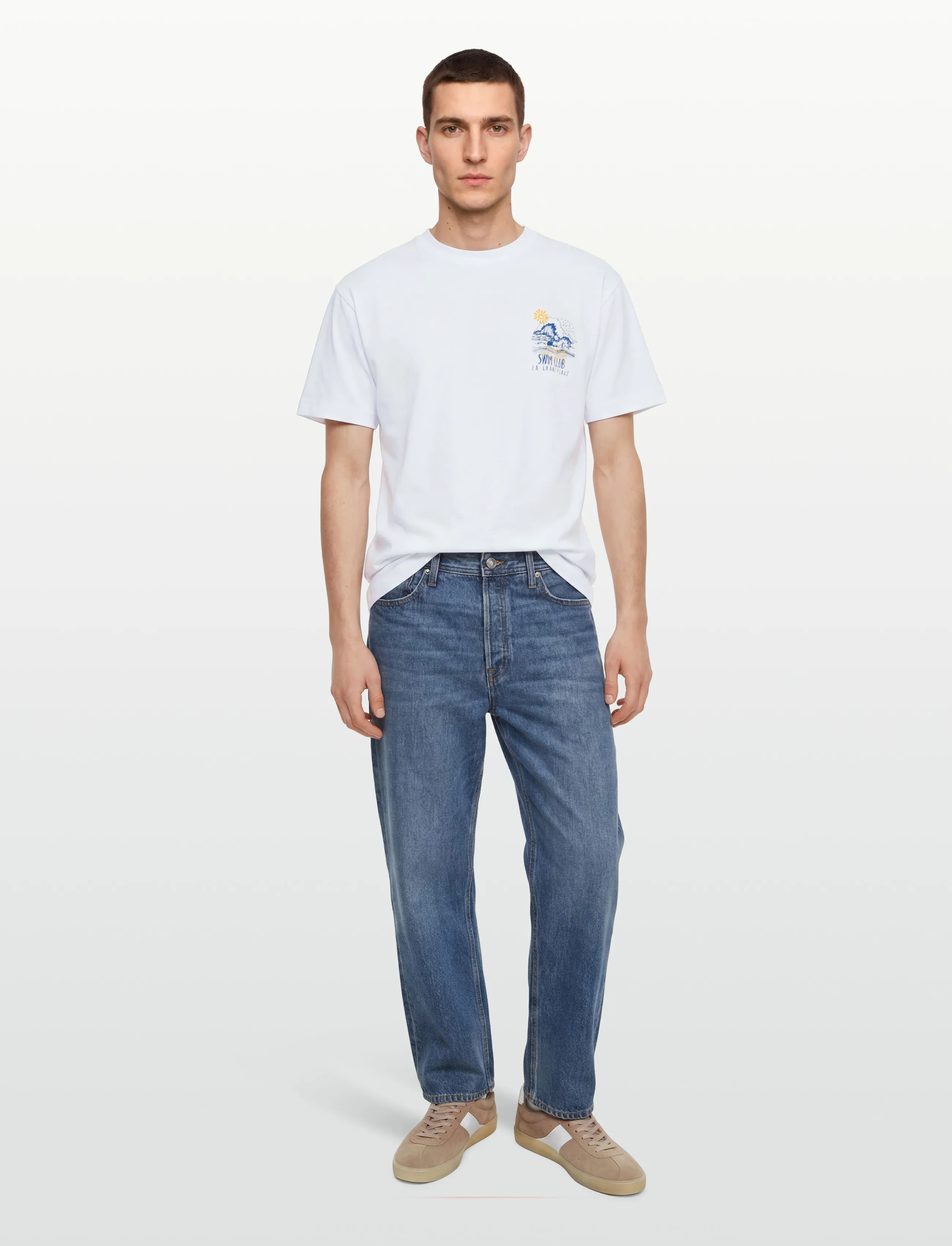 Libertine-Libertine Broke La Grand Plage, S, T-shirts, Weiß - Short-sleeved, Männerswear