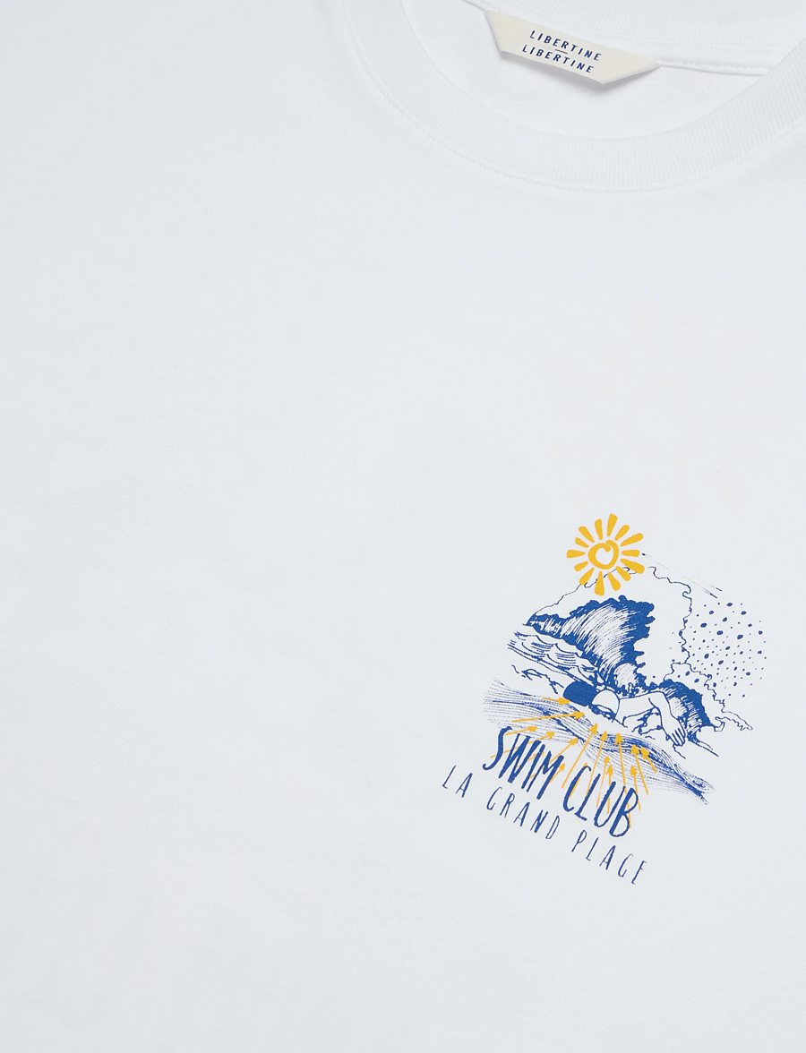 Libertine-Libertine - Broke La Grand Plage - kurzärmelige t-shirts - white - 5