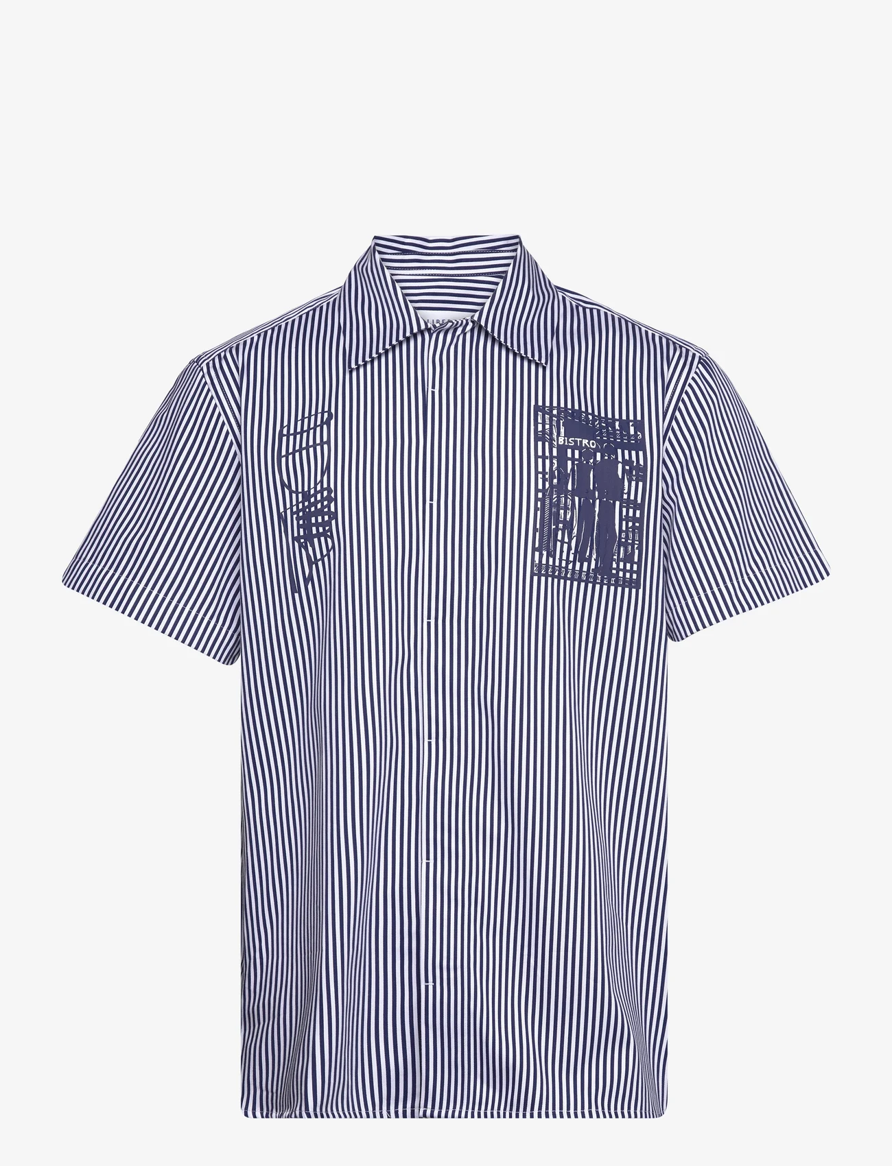 Libertine-Libertine - Carbon - basic shirts - dark navy stripe - 0