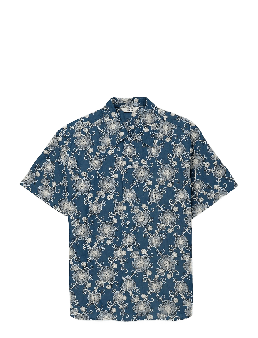 Libertine-Libertine - Carbon - kortärmade skjortor - blue flower - 0
