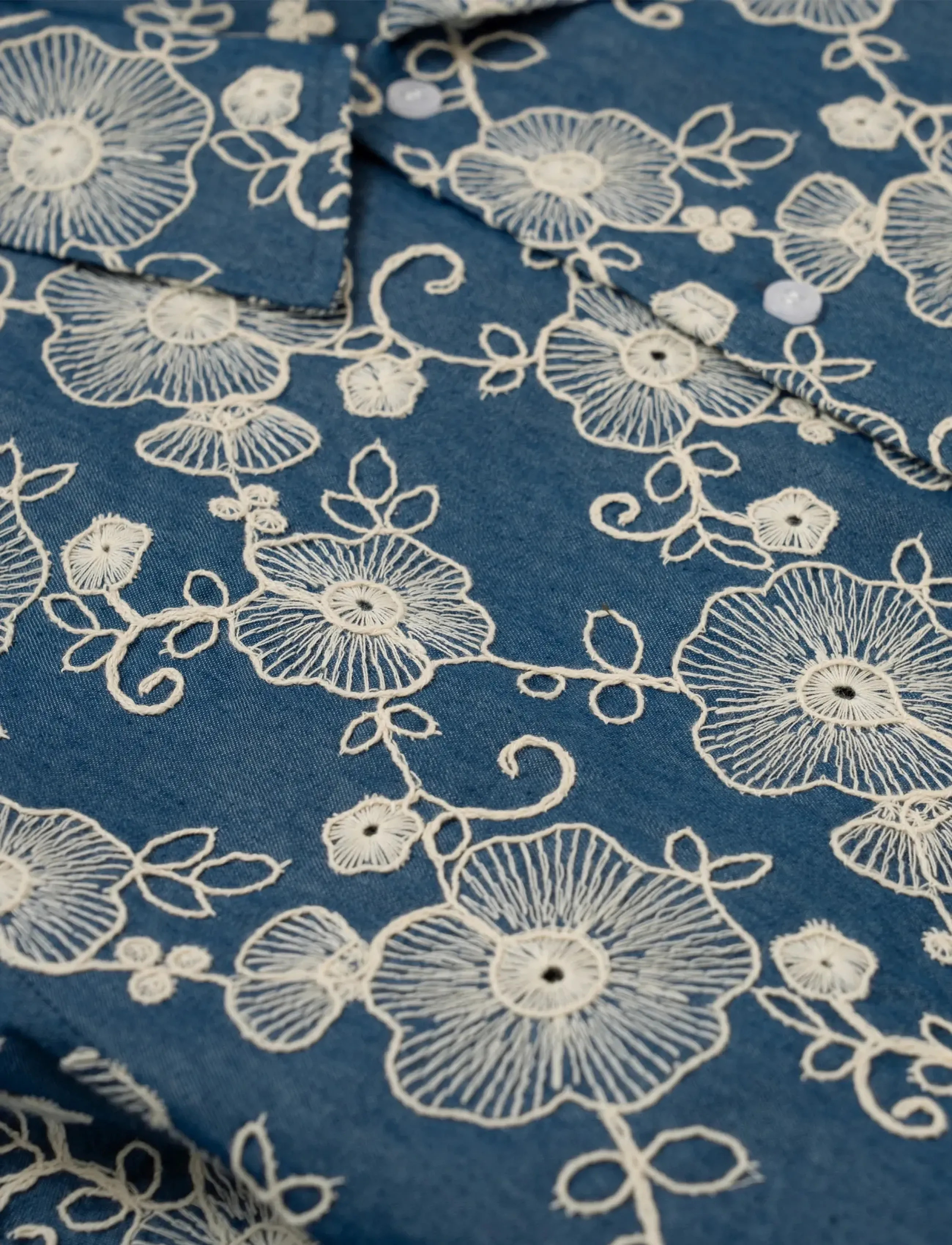 Libertine-Libertine - Carbon - overhemden met korte mouw - blue flower - 1