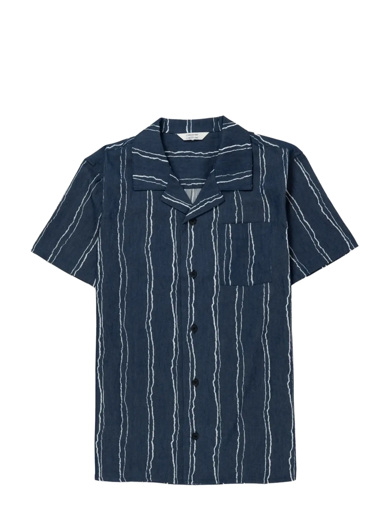 Libertine-Libertine Cave, M, Navy, Skjorter > Kortærmede Shirts, Herre