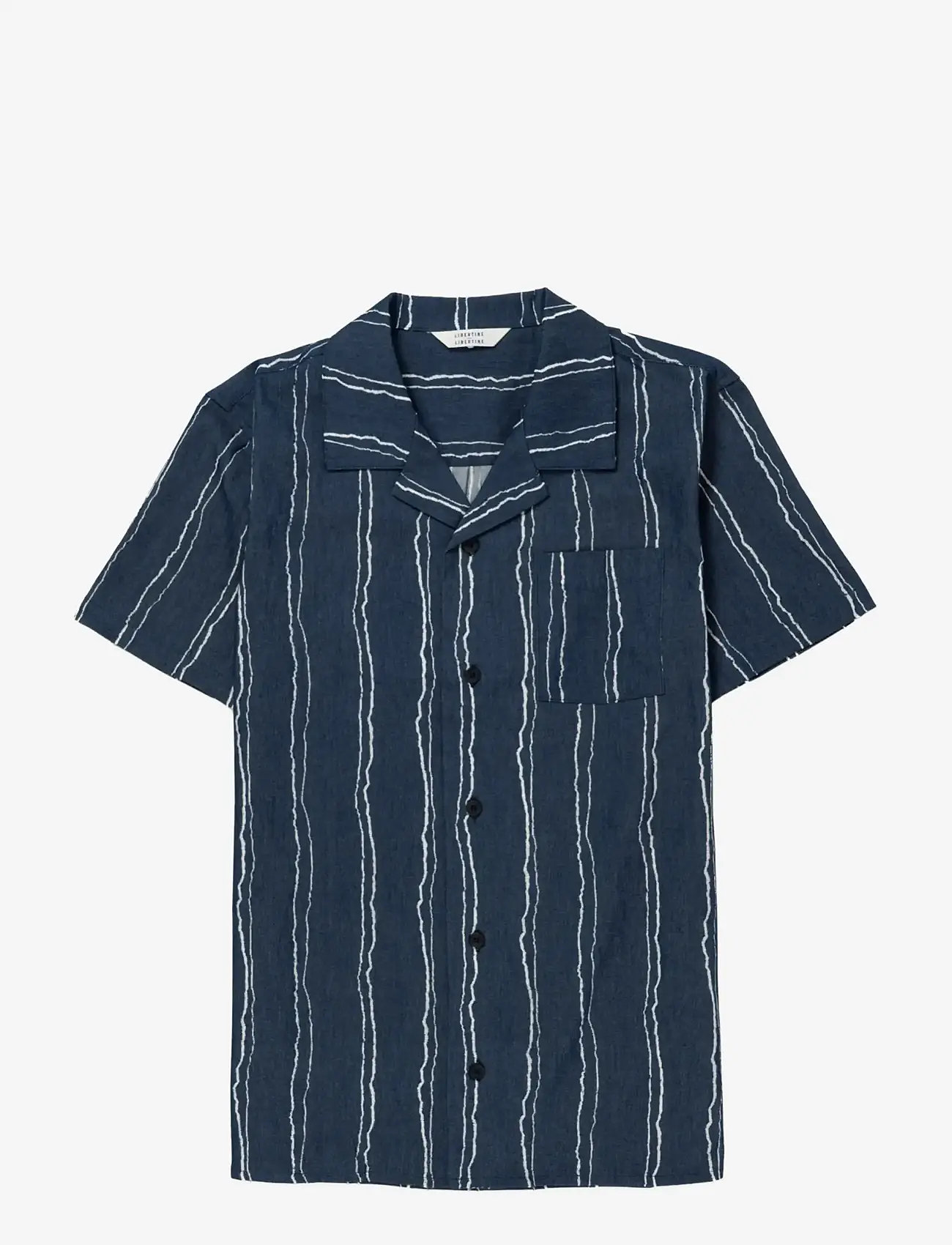 Libertine-Libertine - Cave - kortærmede skjorter - indigo stripe - 0