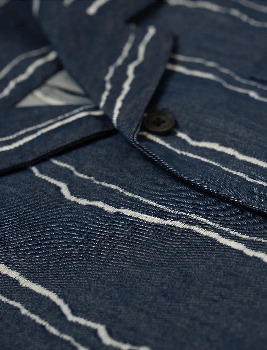 Libertine-Libertine - Cave - kortärmade skjortor - indigo stripe - 1