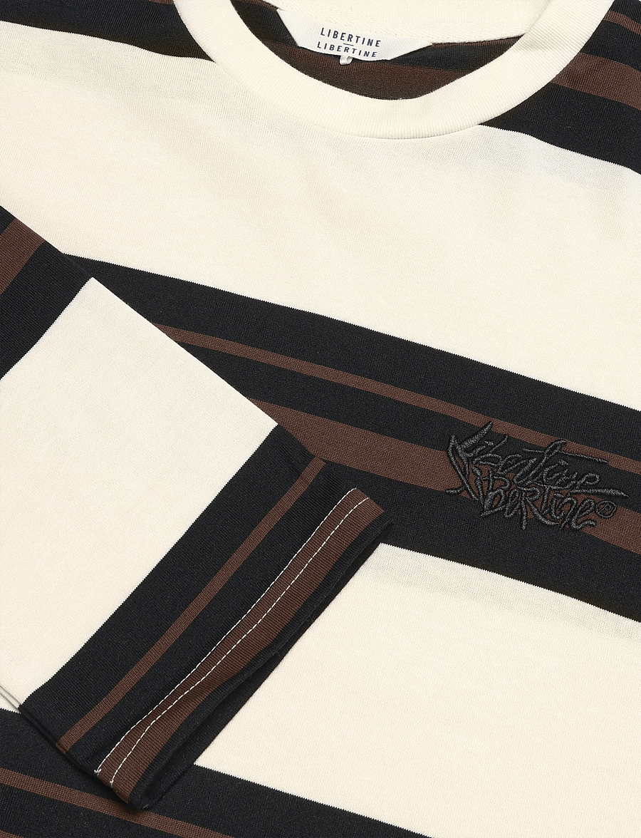 Libertine-Libertine - Affirm 3710 - langærmede t-shirts - ecru/brown - 2