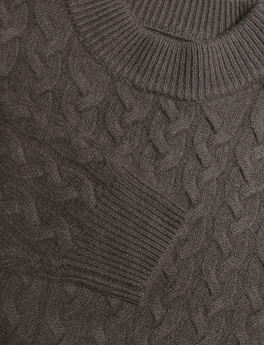 Libertine-Libertine - Topanga Cable Knit 3666 - rundhalsad - graphite - 2
