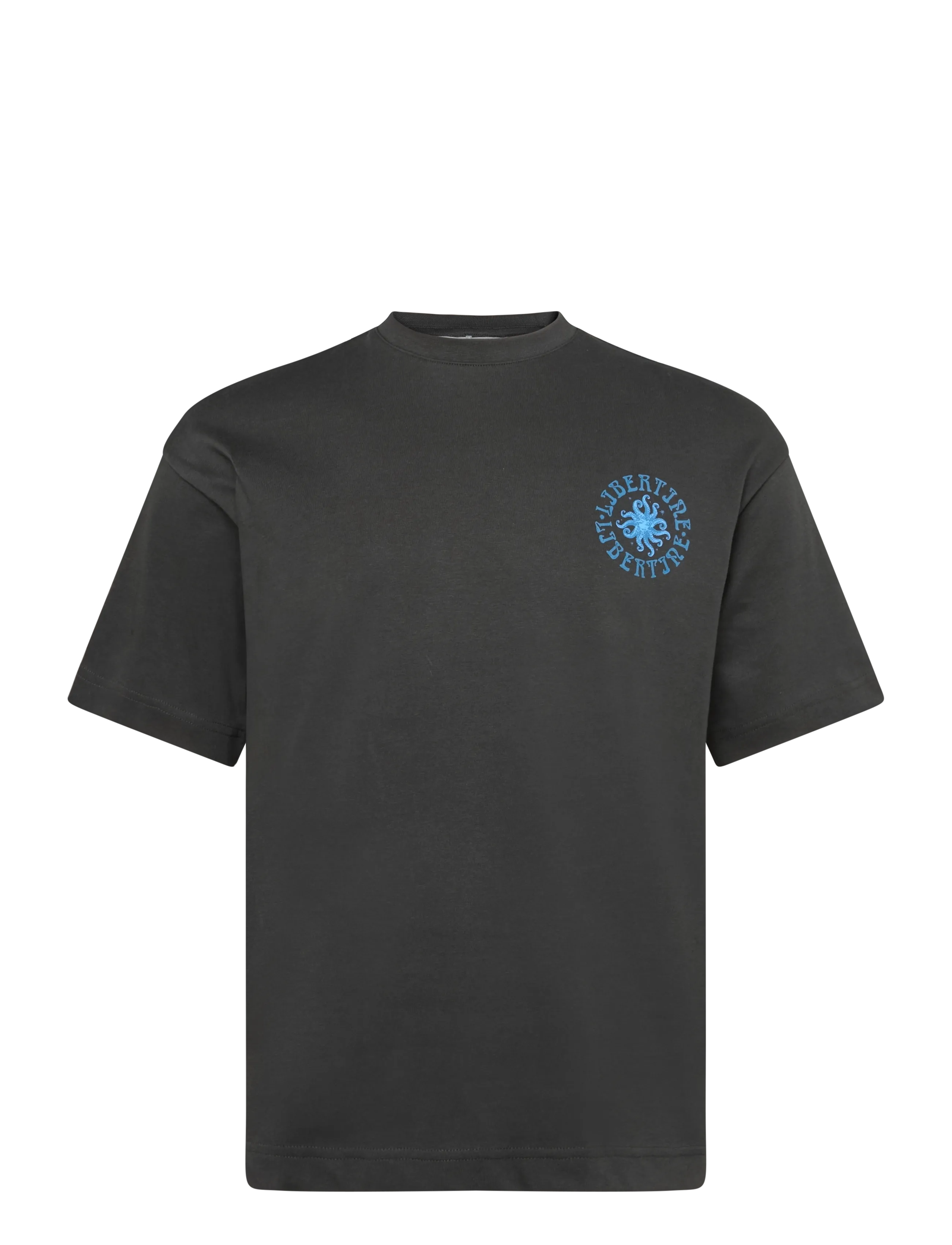 Libertine-Libertine Broke Pulpo Mystique 3515 - Short-sleeved t-shirts - CHARCOAL GRAY / blue