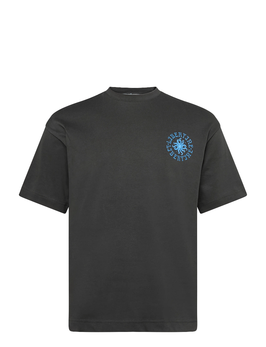 Libertine-Libertine - Broke Pulpo Mystique 3515 - kurzärmelige t-shirts - charcoal gray - 0