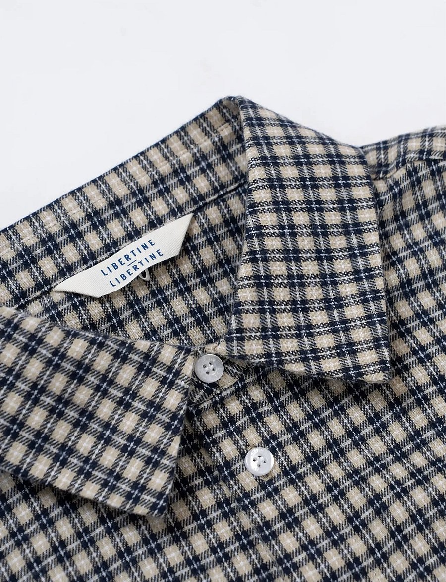 Libertine-Libertine - Record - rutiga skjortor - navy check - 2