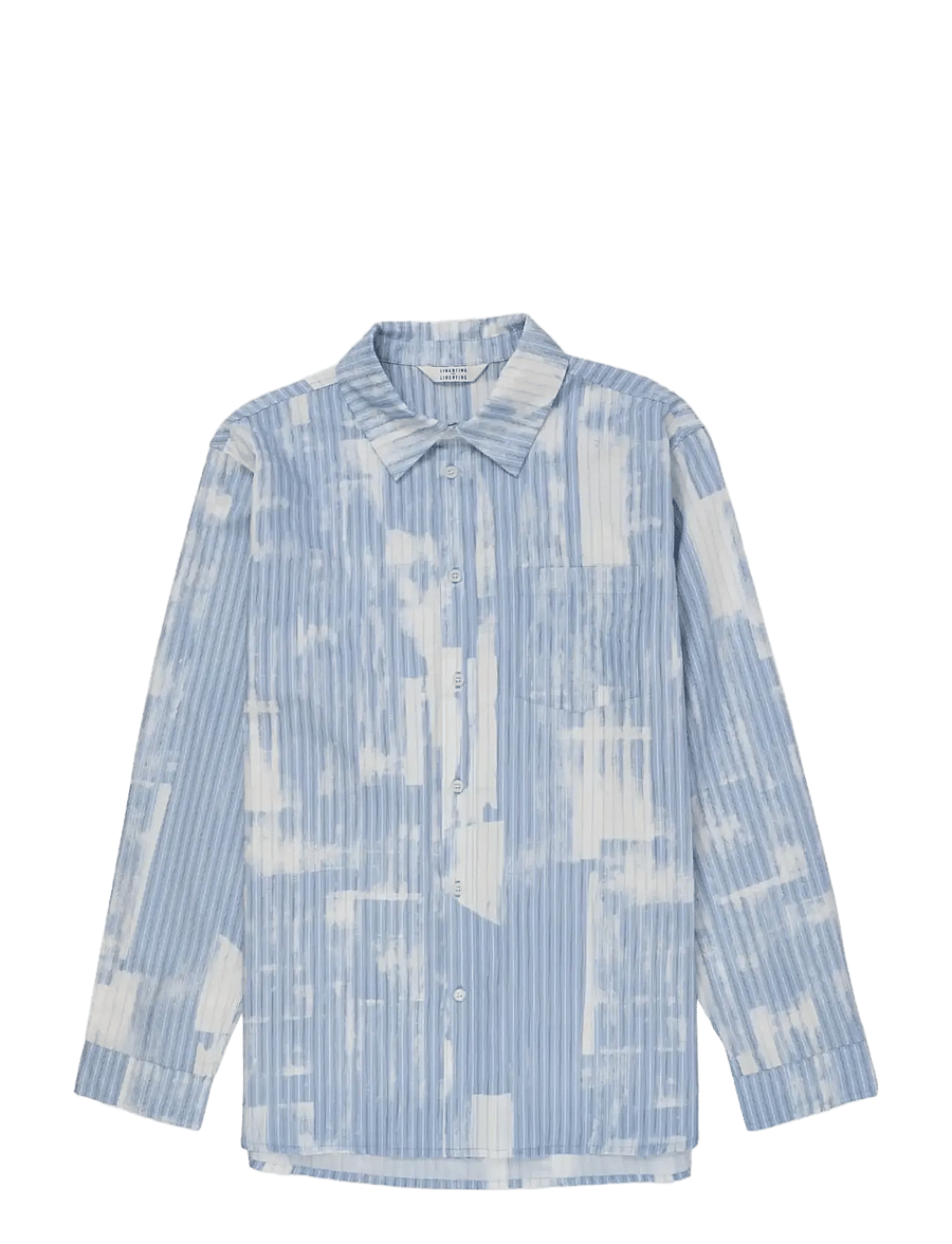 Libertine-Libertine - Record - gemusterte hemden - blue stripe bleach - 0